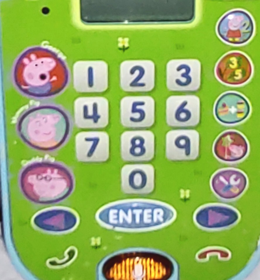 VTech Peppa Pig Let’s Chat Learning Phone Blue Light Up Cell Phone Tested