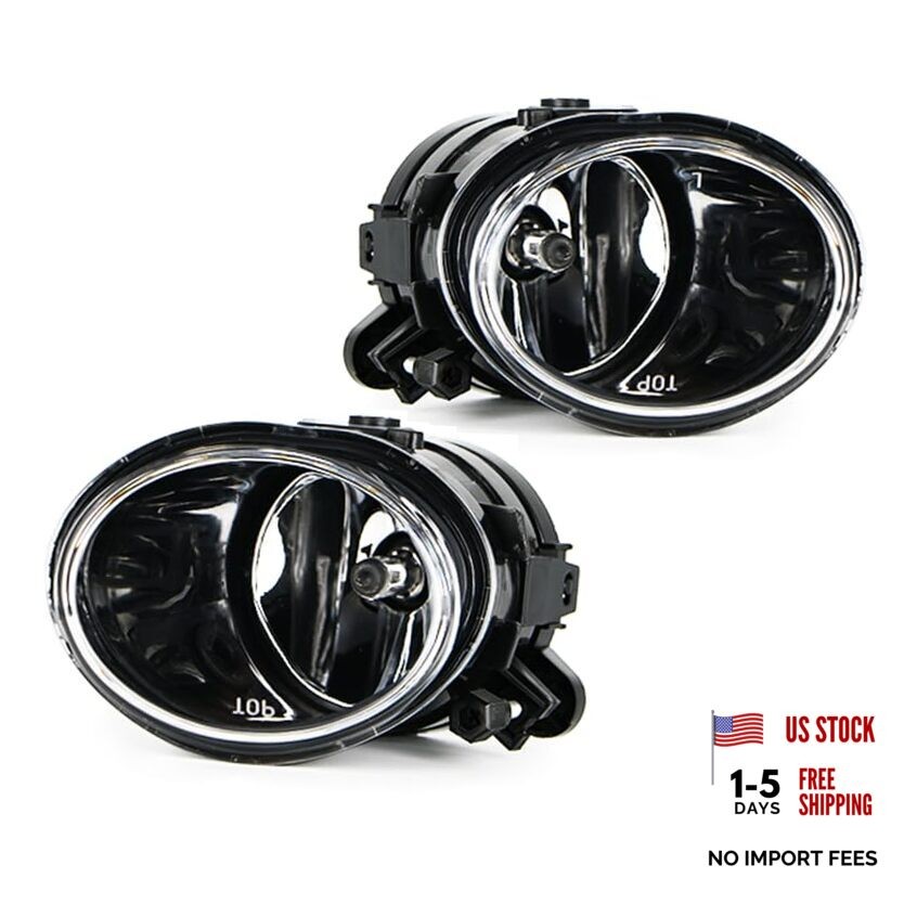 Pair Fog Lights Assembly For E46 M3 2002-2006 Front Bumper Fog Lamp For E39 M5