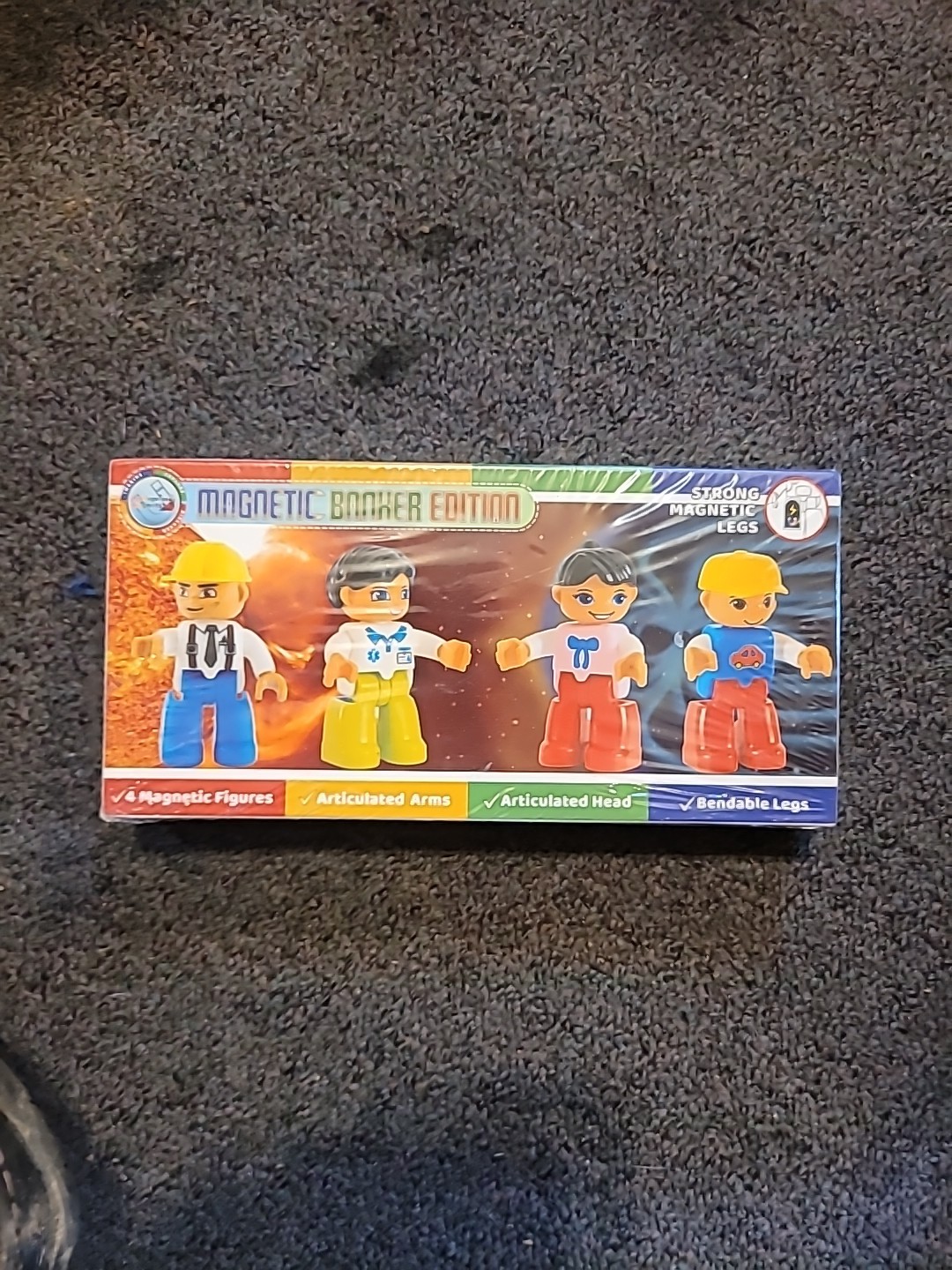 Magnetic 4 Figures Banker Edition Child Kids Play Along Build Action