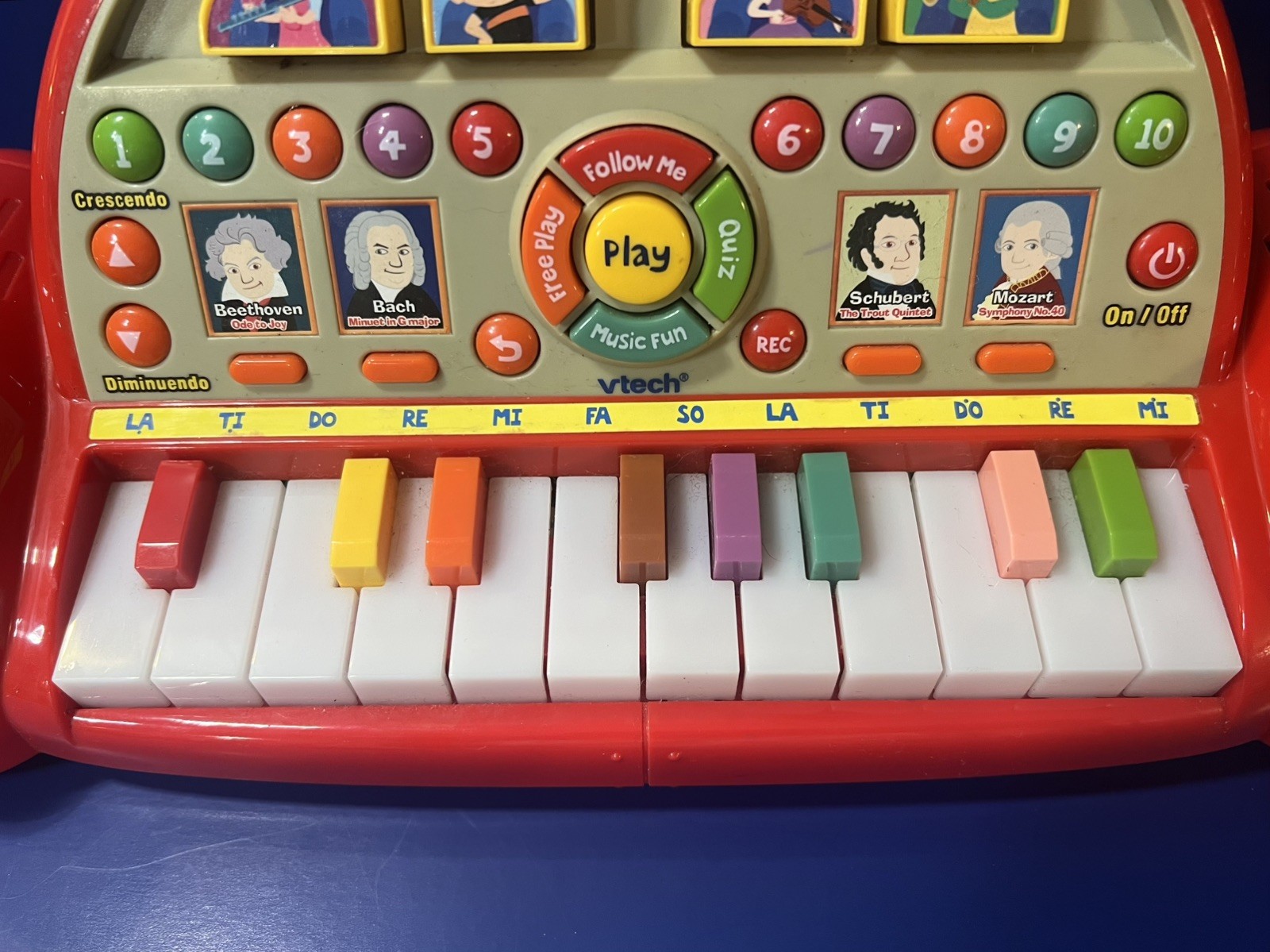 VTech Little Einsteins Rocket Musical Piano Works Great**Missing Battery Cover**