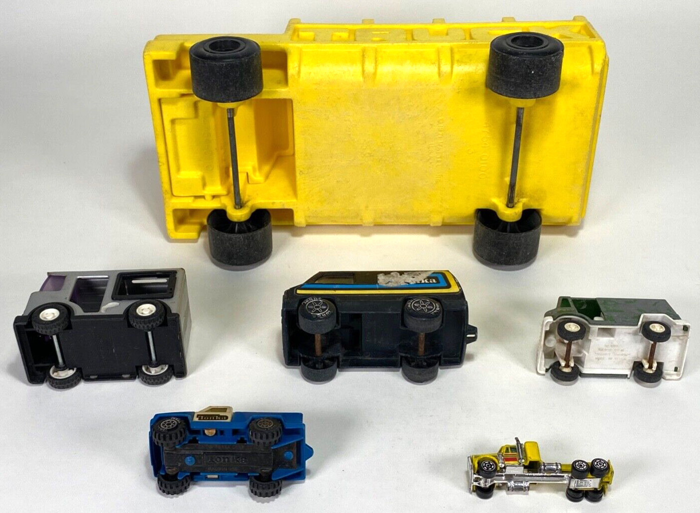 Mixed Lot of 6 Toy Trucks/Vans – Tuff Stuff, Tonka, Universal, Panel