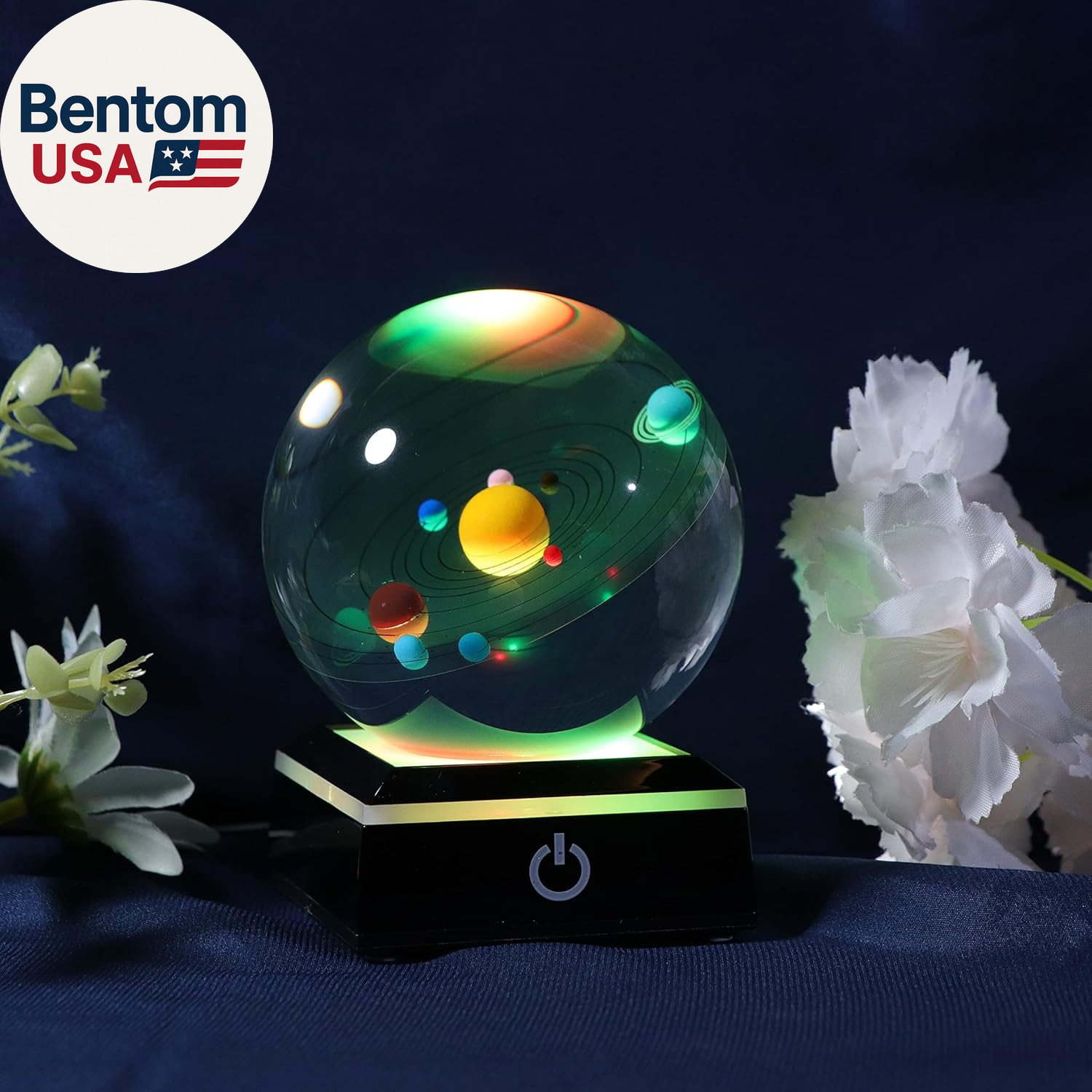 3D Solar System Model Crystal Ball 80Mm 3.15Inch – Outer Space Astronomy Gifts R