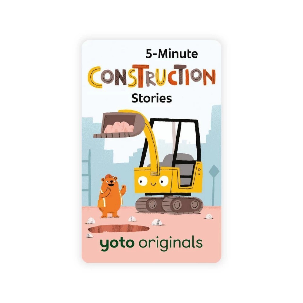 Yoto 5 Minute Construction Stories Audio Card: Educational Reading Kindergarten