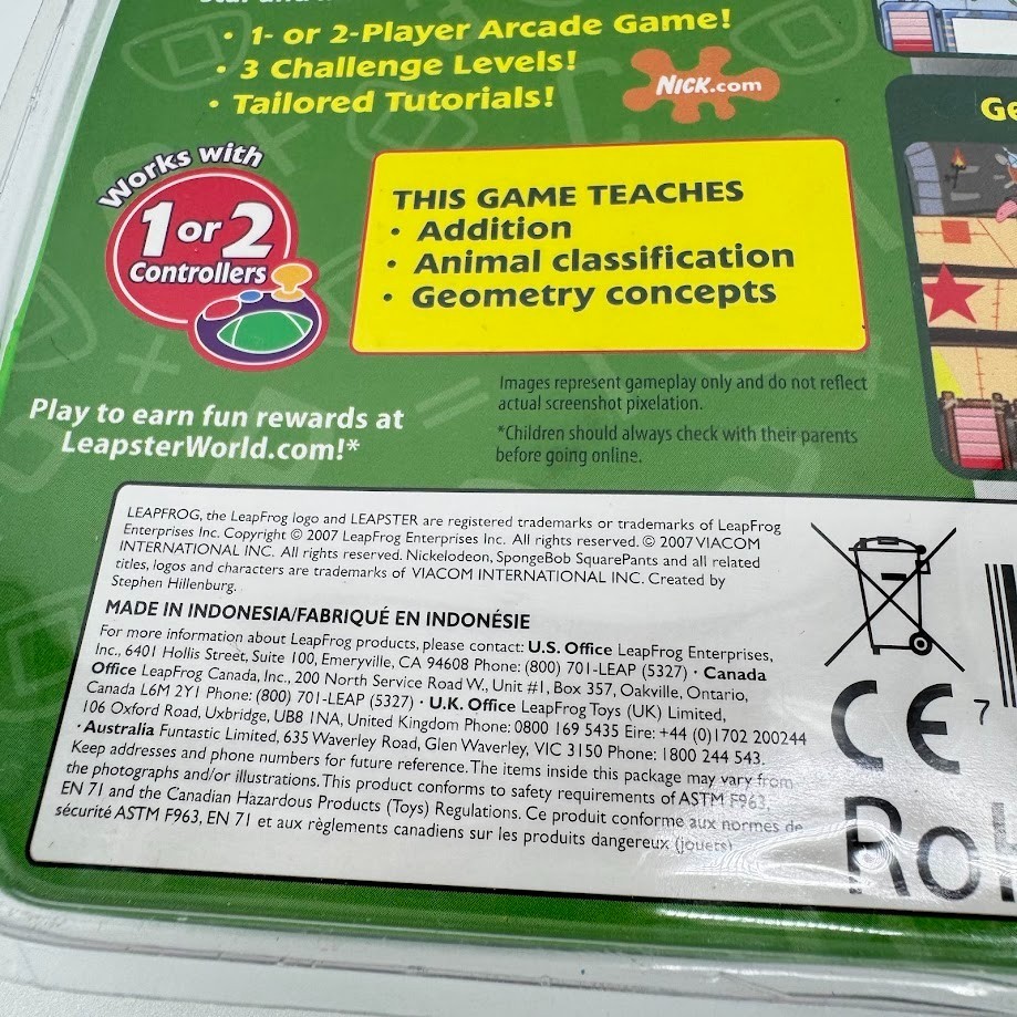 LeapFrog Leapster SpongeBob SquarePants Through the Wormhole Game – NEW/SEALED