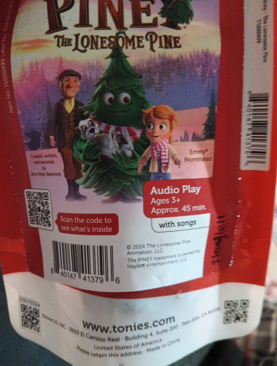 🌲 Piney: The Lonesome Pine Tonies Figure – US Release For Toniebox Players 🌲