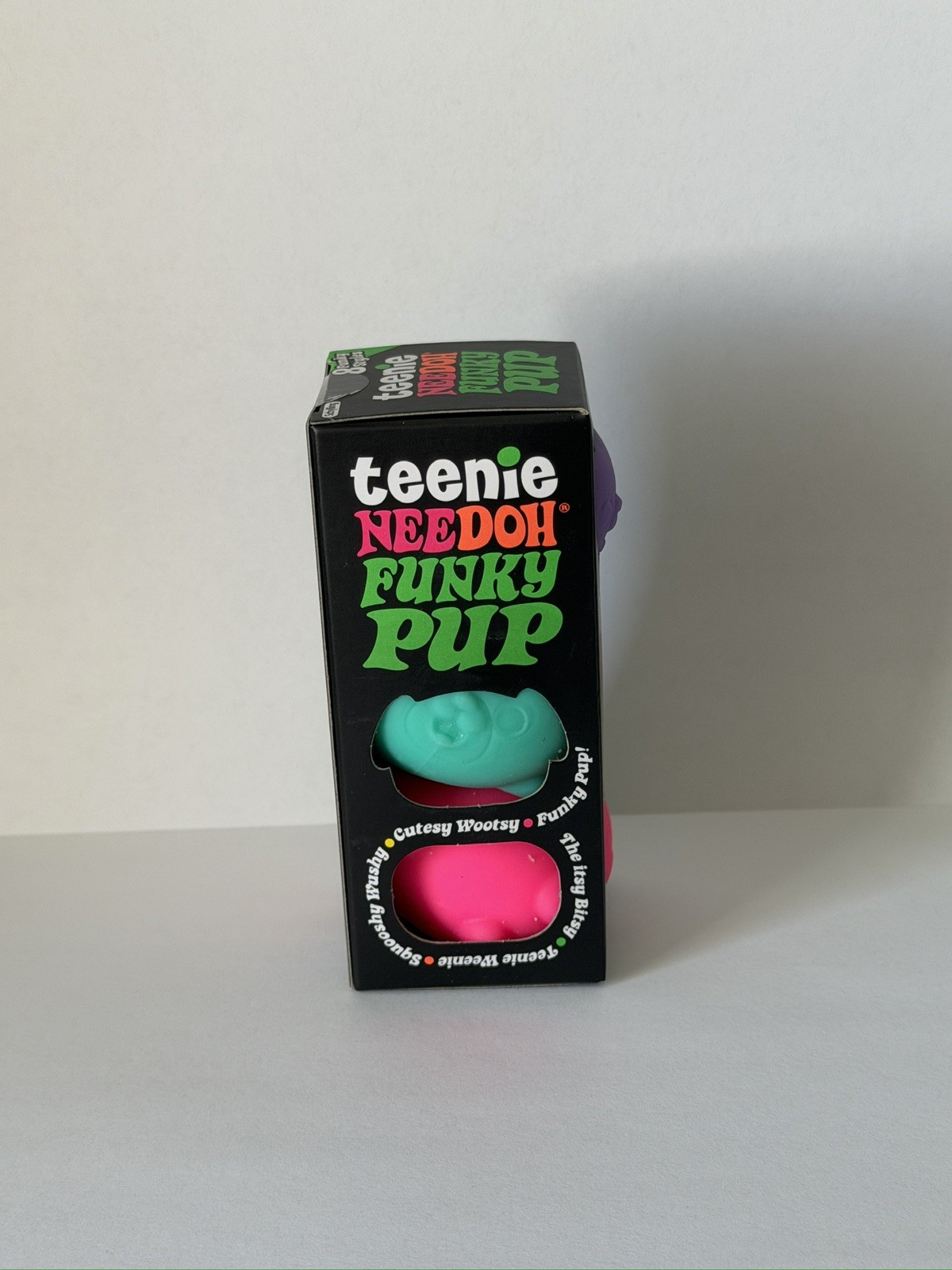 NeeDoh teenie FUNKY PUP authentic nee doh 3 pack has purple/teal/pink combo