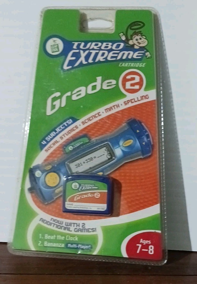 LeapFrog Turbo Extreme Game Cartridge Grade 2 Science Math Spelling NEW