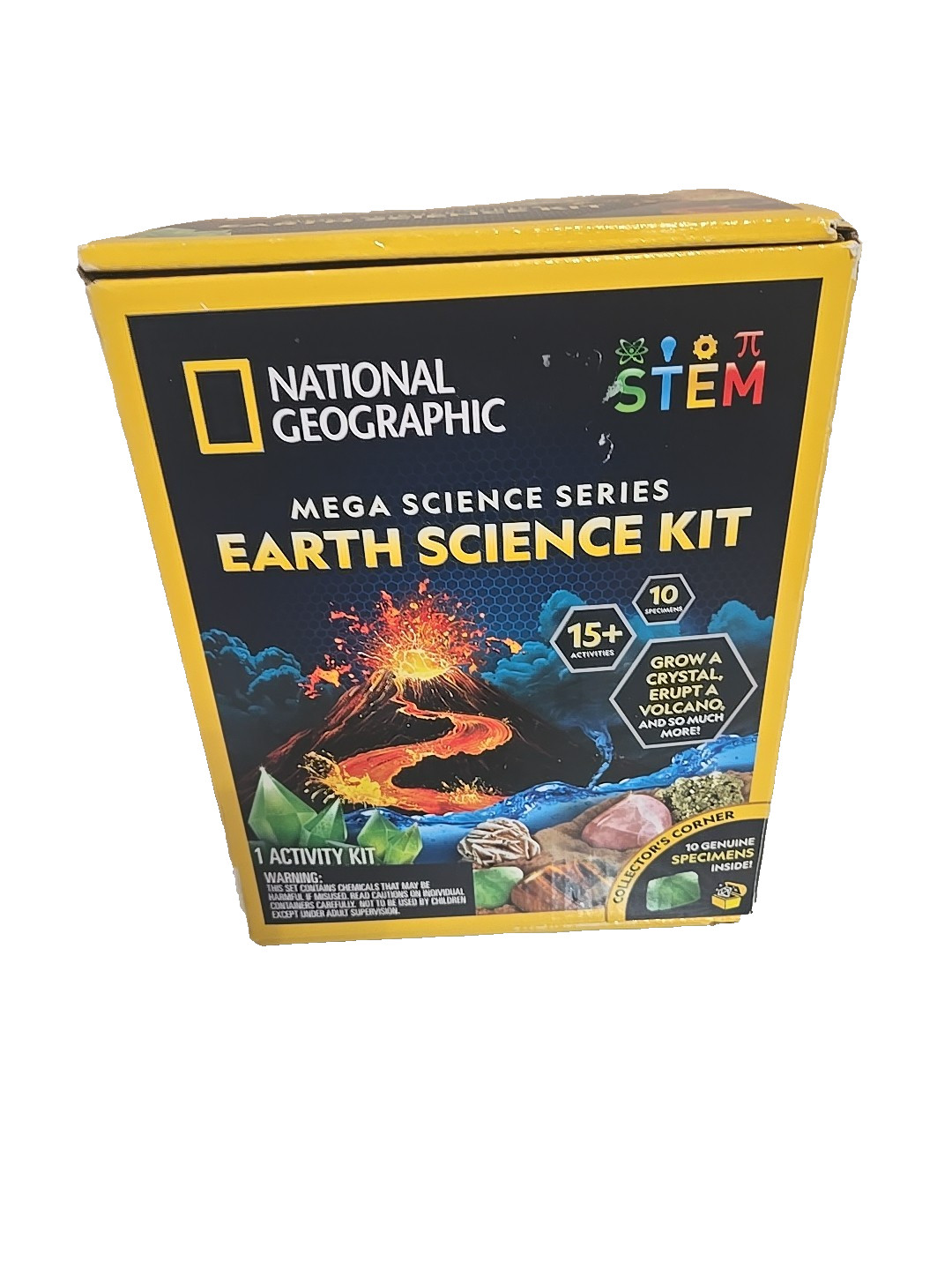 Nat Geo Mega Science Kit Crystals Volcano Gems Geology STEM Kids Educational NIB