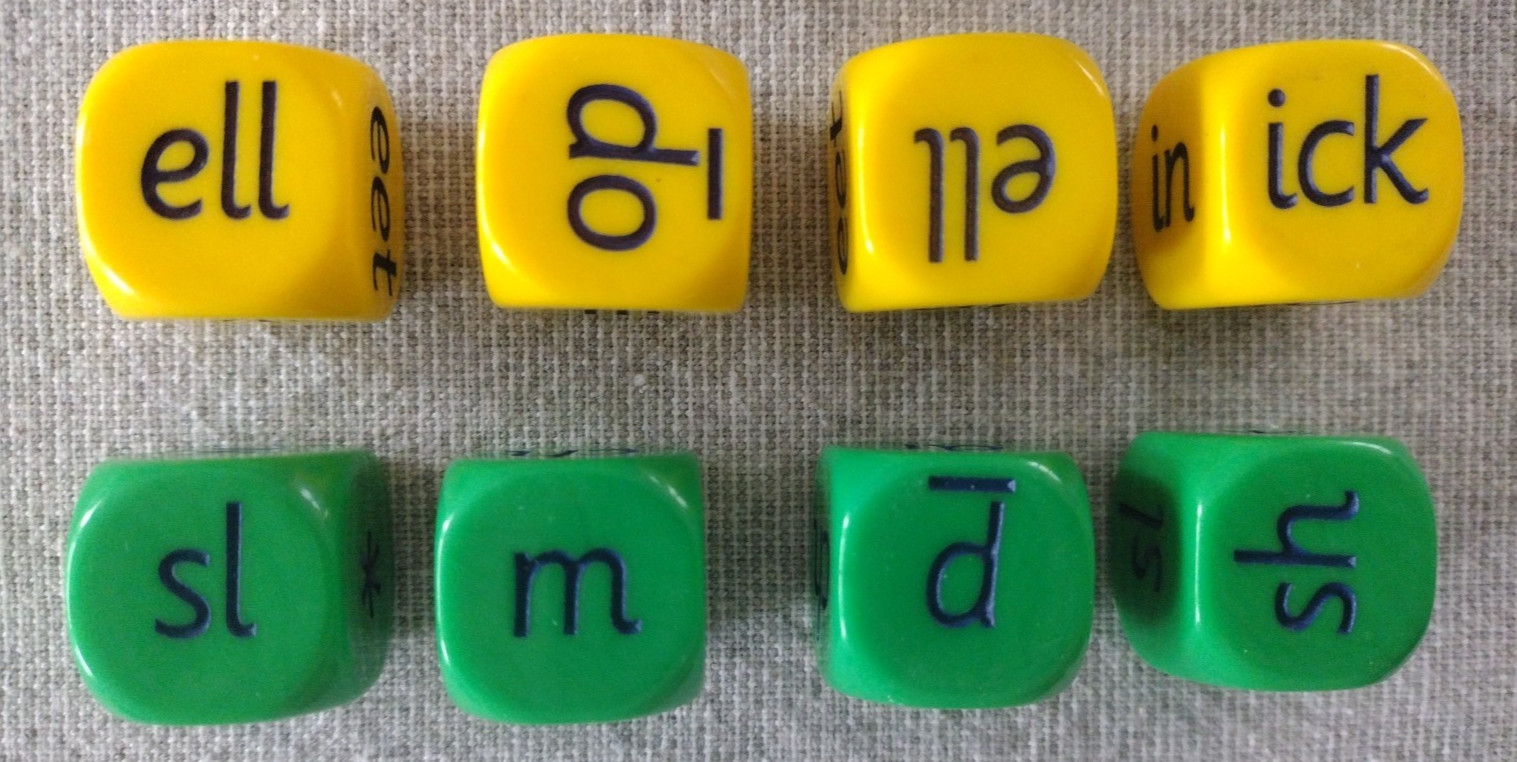 LDA Onset and Rime Word Spelling Phonics Dice Game Homeschool Teach School Game