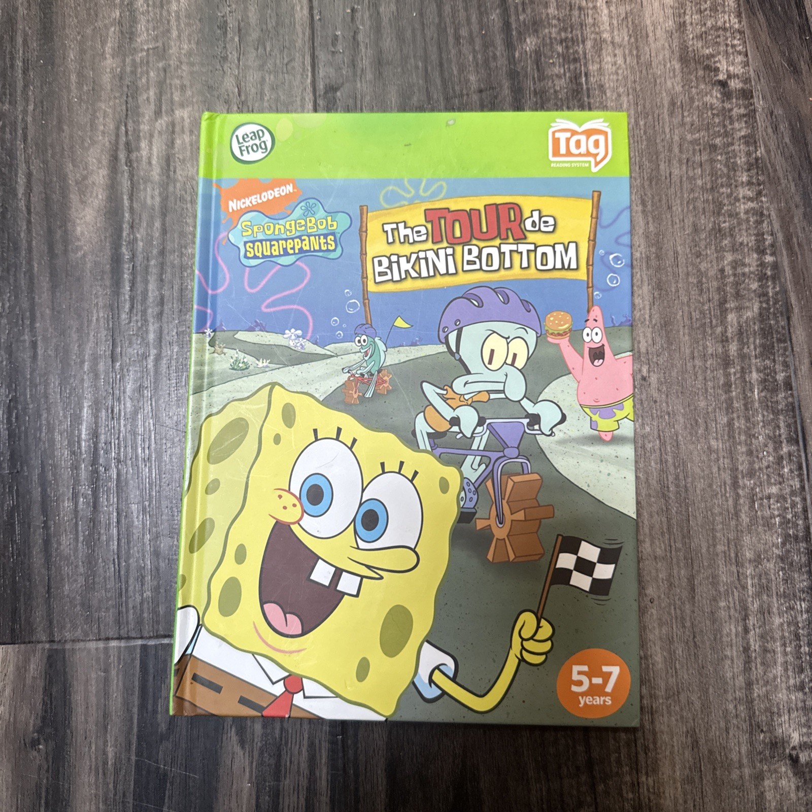 LeapFrog Tag, LeapReader book — SPONGEBOB SQUAREPANTS: TOUR de BIKINI BOTTOM