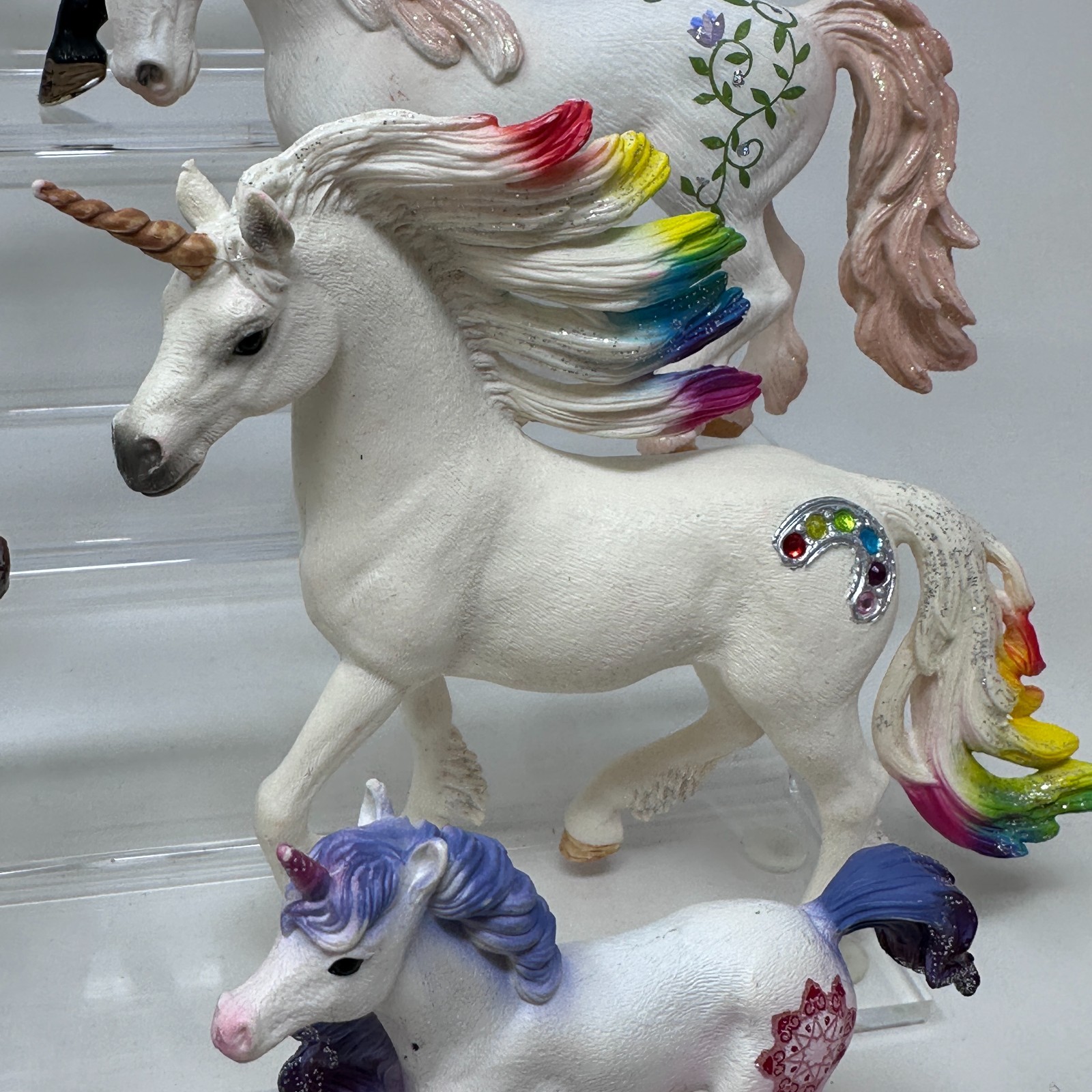 Schleich Horse Figures Lot Unicorn Foal Mare Stallion Pony Figurines Set of 10