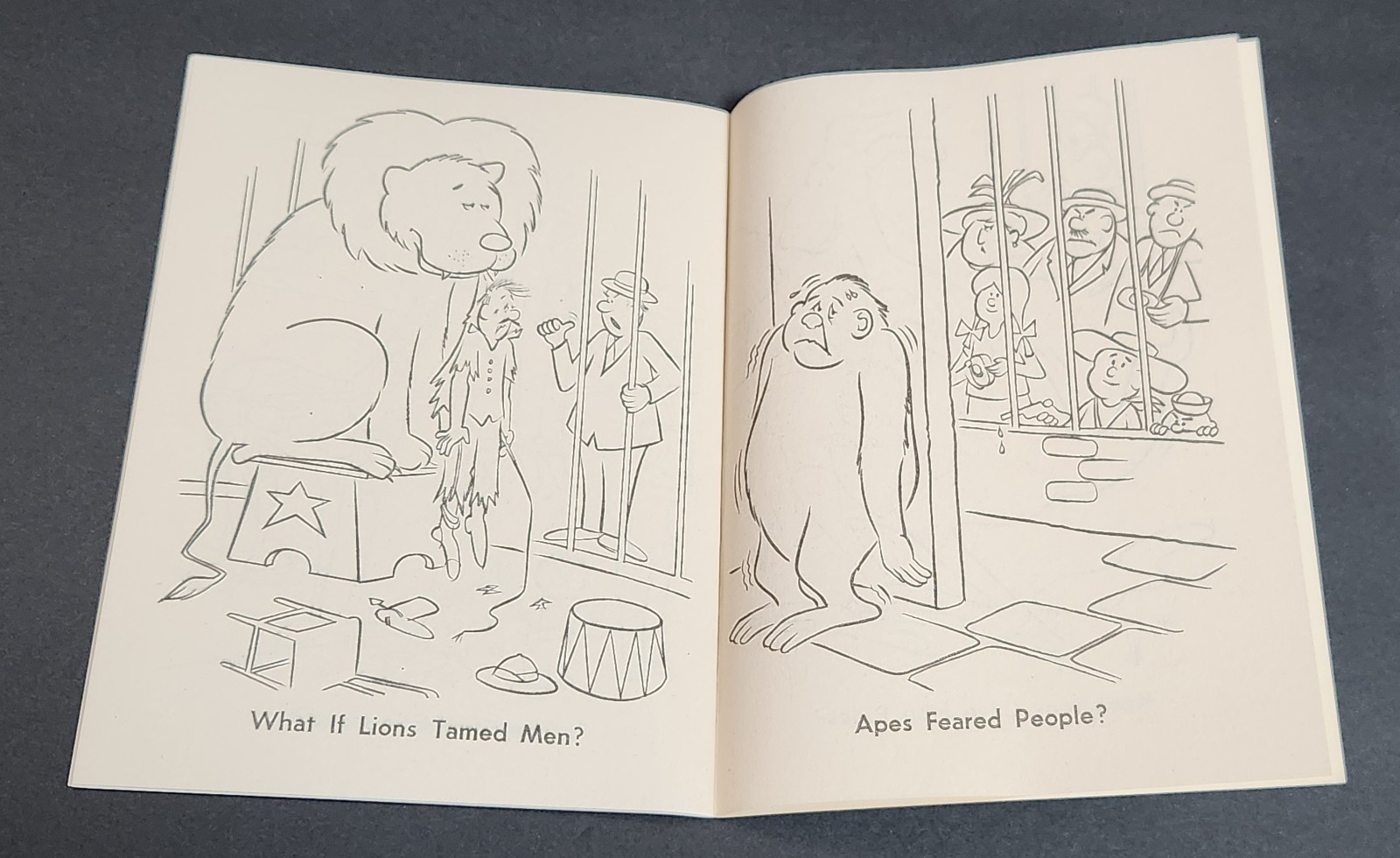 3 Vintage 1967 Coloring Books: Mother Goose, What-If Zoo & First Color Book