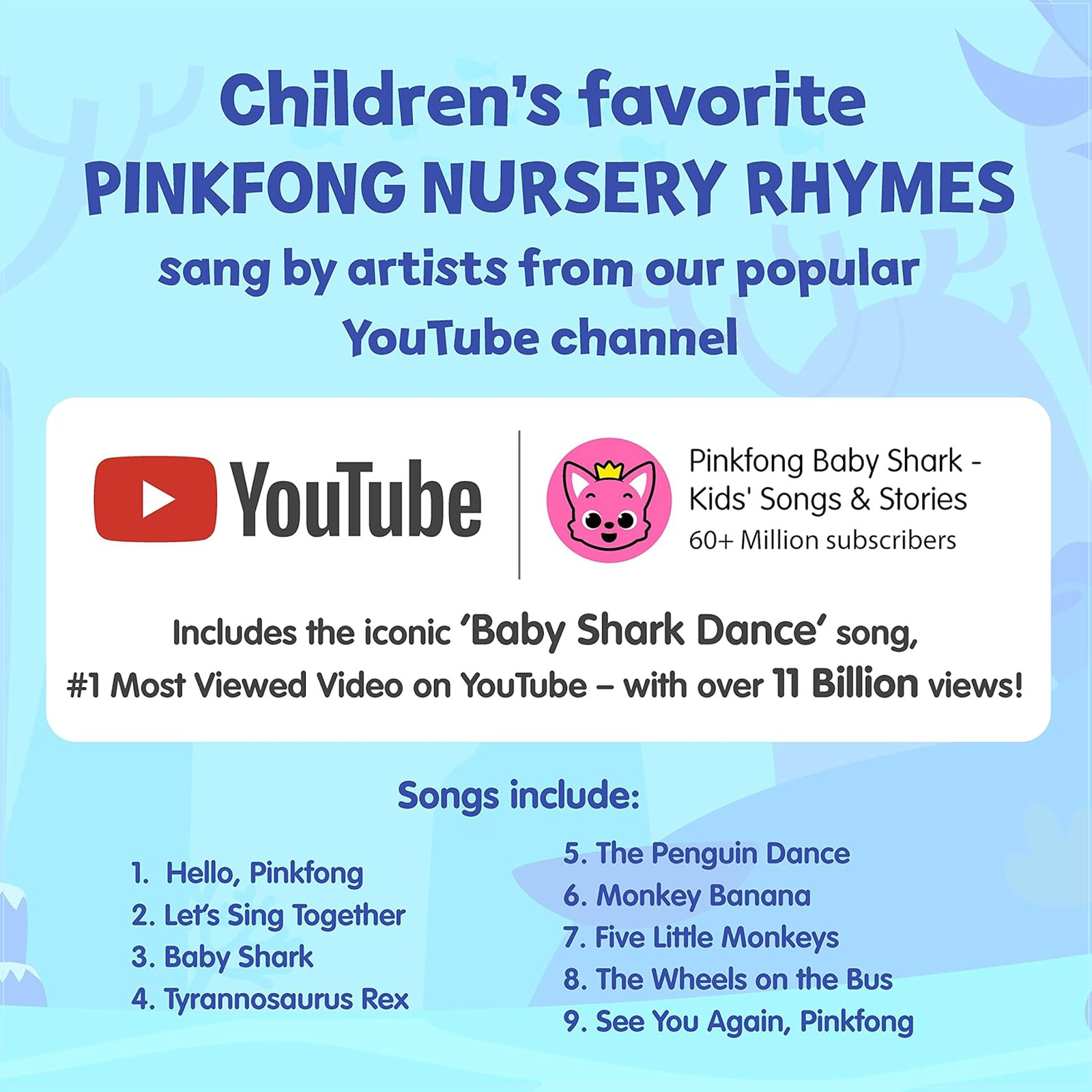 Sing-Alongs Sound Book Baby Shark Toys Learning Education Interactive Toddler