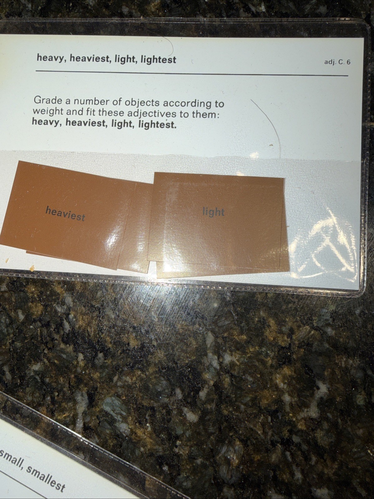 Montessori Command Cards Adjectives Superlatives Grammar, Homeschool Sentences