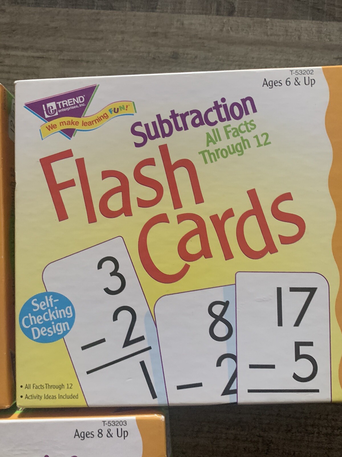 Trend Enterprises Flash Cards Addition Subtraction Multiplication Ages 6 & up