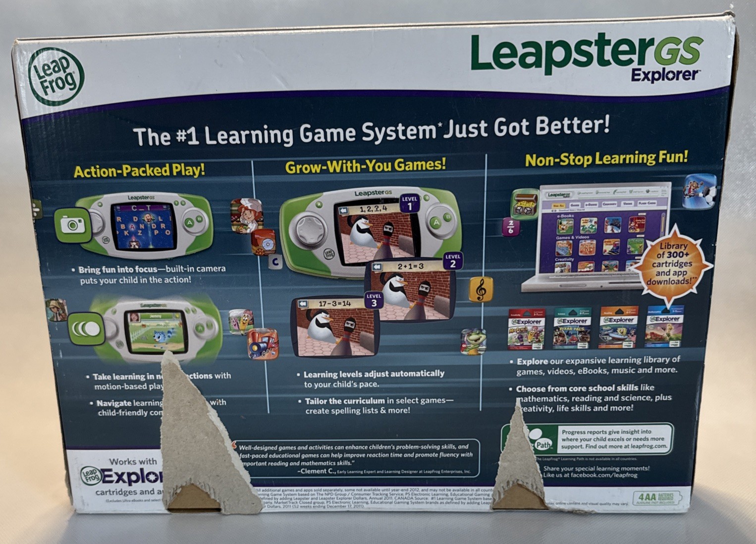 NOS LeapFrog LeapsterGS Explorer Learning Game System Green Damaged Box