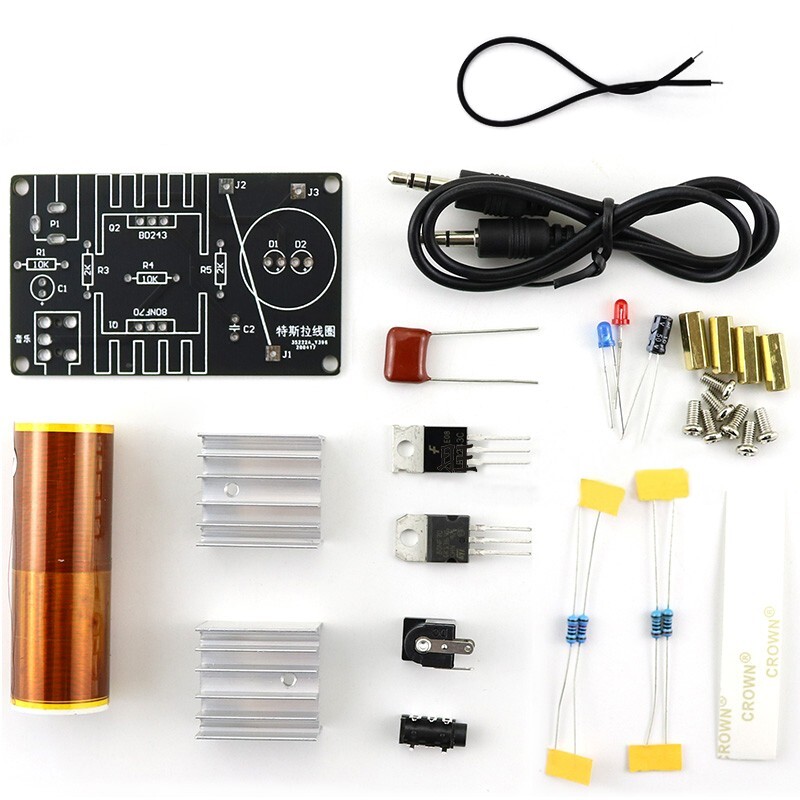 Unassembled Mini Tesla Coil Music Tesla Coil Kit For Music Fans Enjoy Music Arc