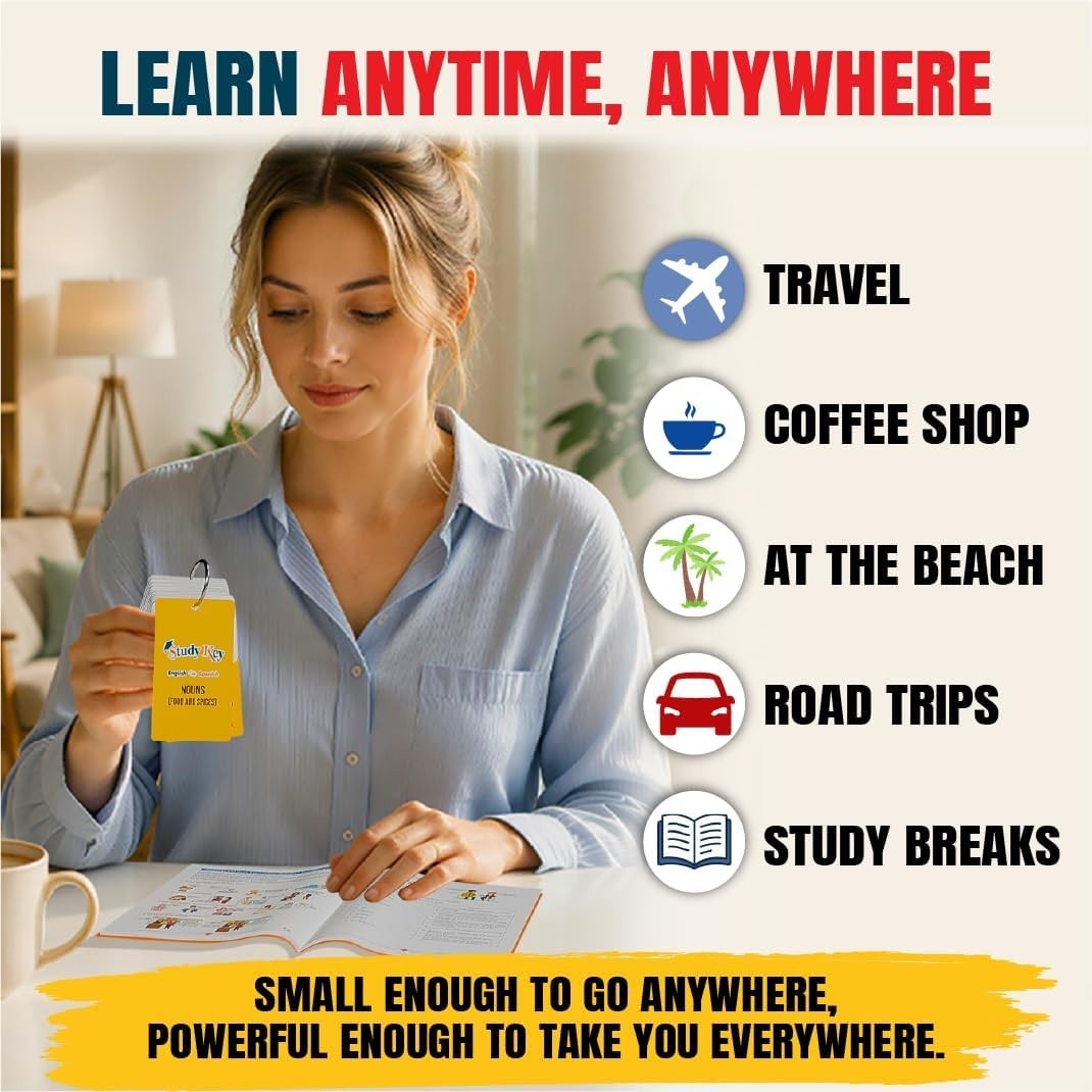 300 Bilingual English Spanish Flash Cards for Adults & Kids Ages 12+ Beginner…