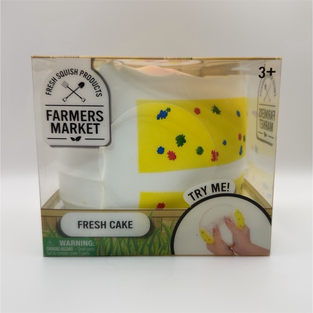 Farmers Market Fresh Cake Tactile Squeeze Squishy Toy Yellow 2025 571141