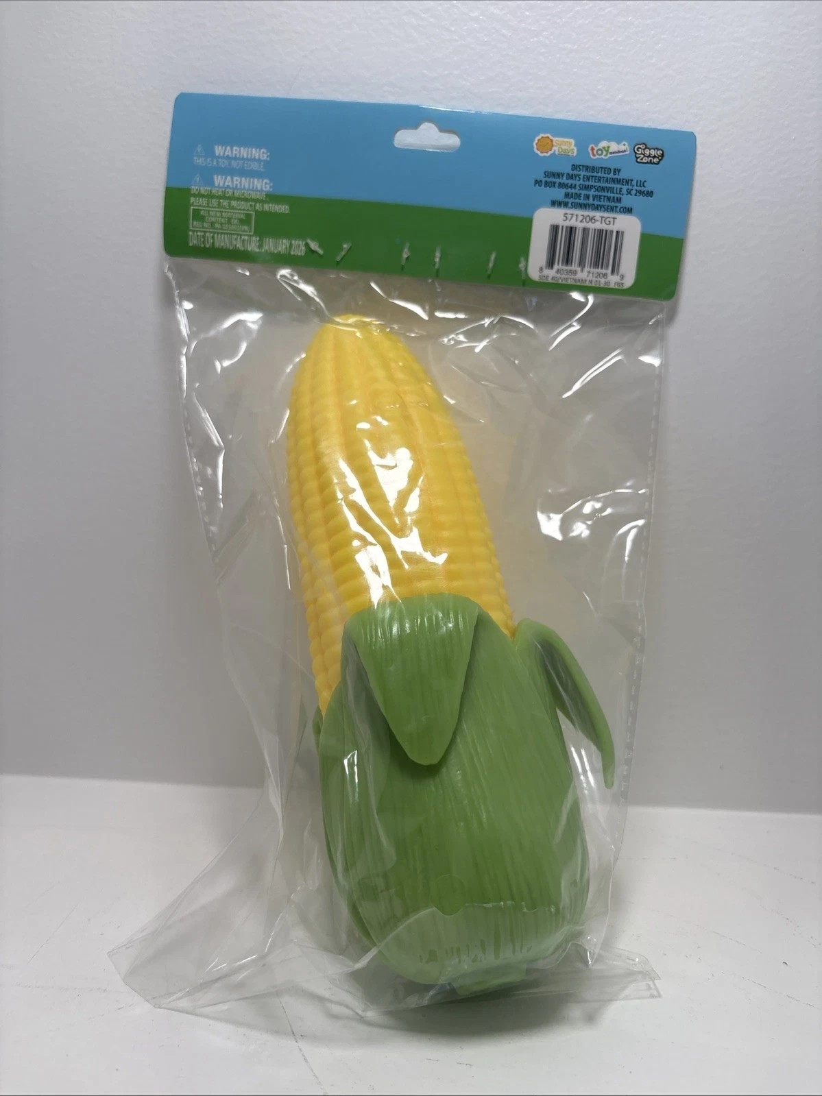 Sunny Days Jumbo Squeezy Sweet Corn 🌽 TikTok Squishy Stress Toymendous New