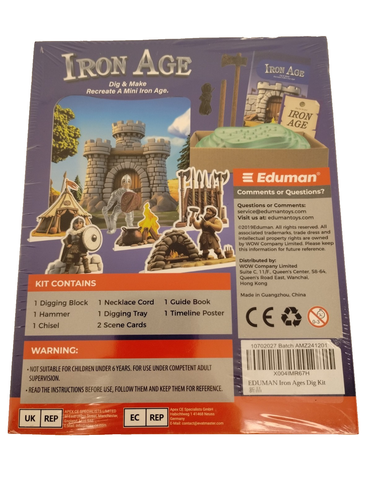Eduman Iron Age Dig Make STEM Educational Archaeology Excavation Kit New Sealed