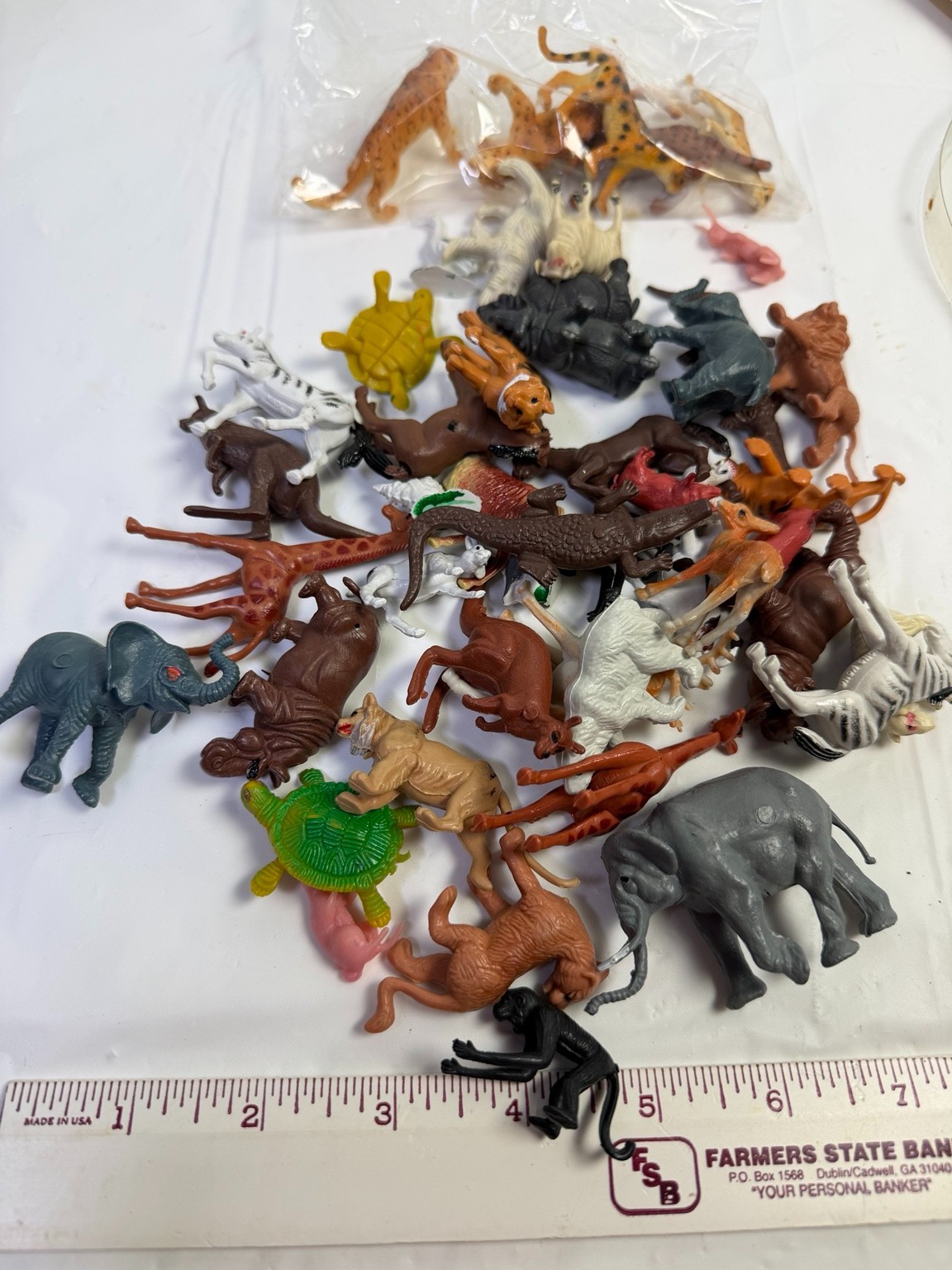 Vintage Plastic Zoo Safari Animal Figures Mixed Lot Hong Kong AS-IS