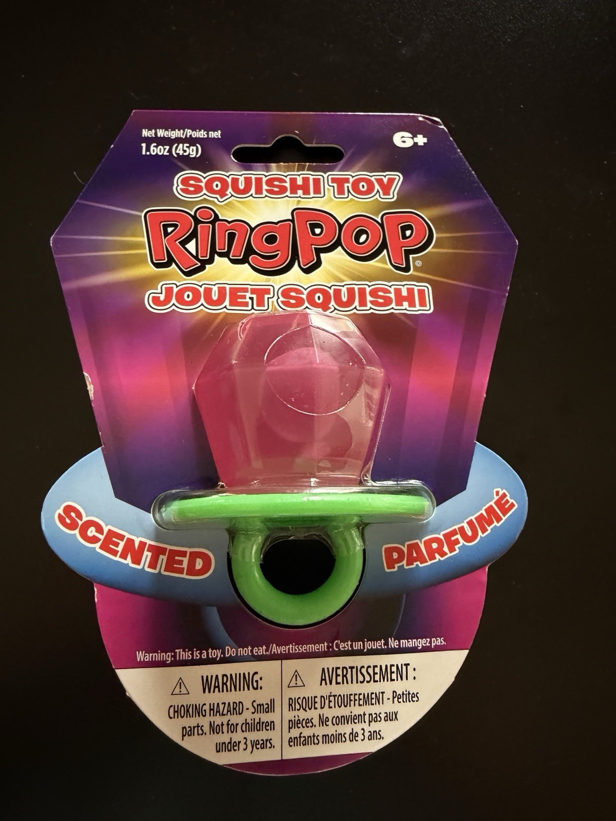 New Squishy Sensory Toy Ring Pop Scented Squishi Squeeze Texture Green Pink
