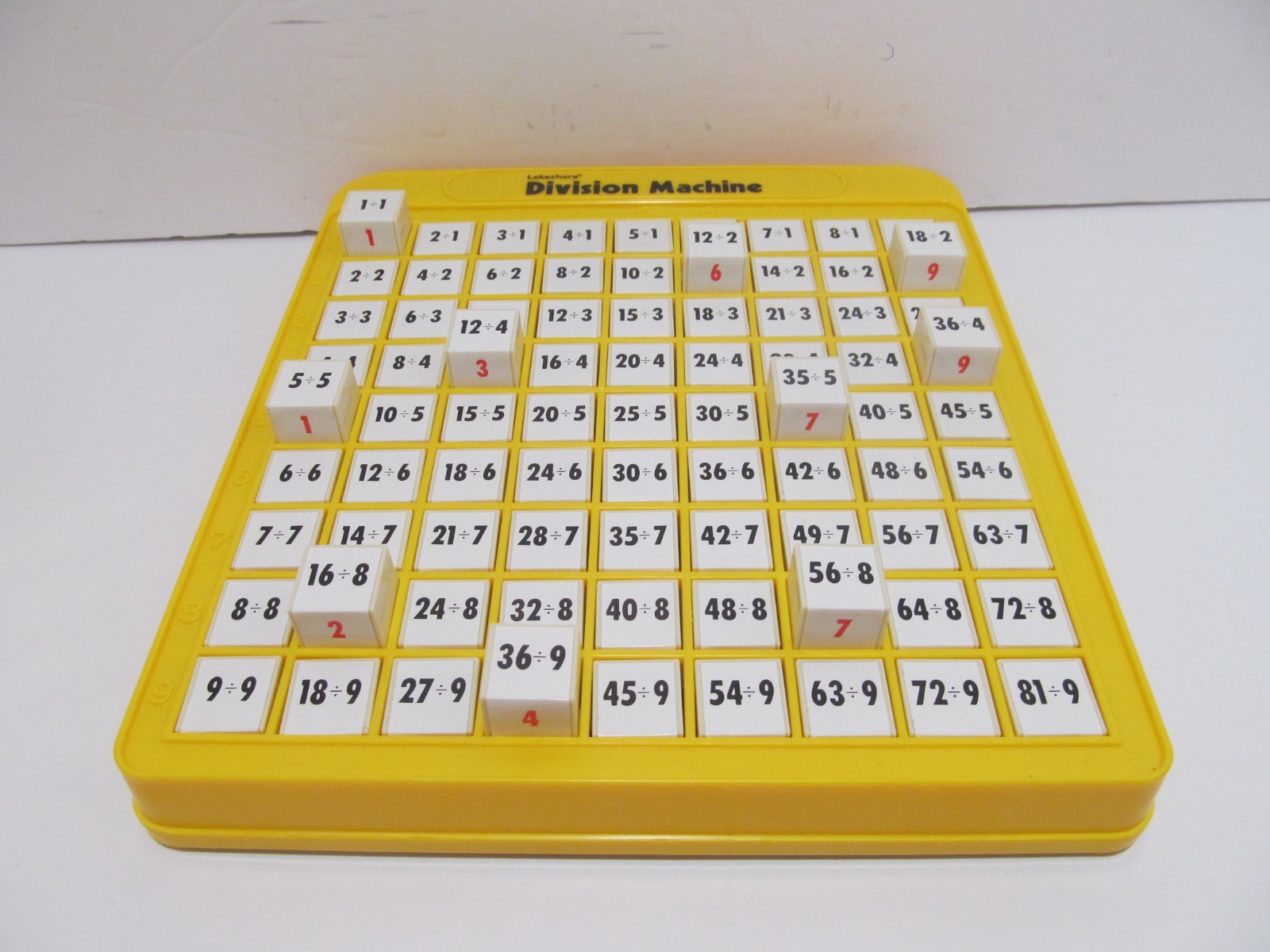 Vintage Lakeshore Multiplication and Division Push Up Button Answer Machines