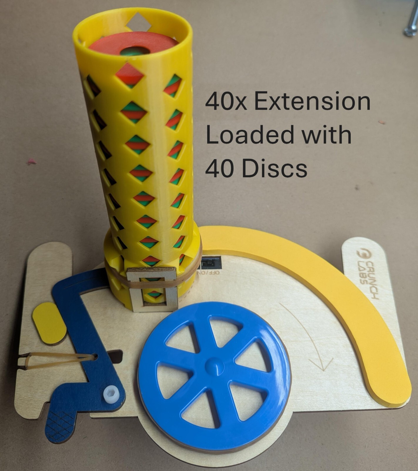 20 or 40 Disc Extension Tube and Discs for CrunchLabs Disc Launcher