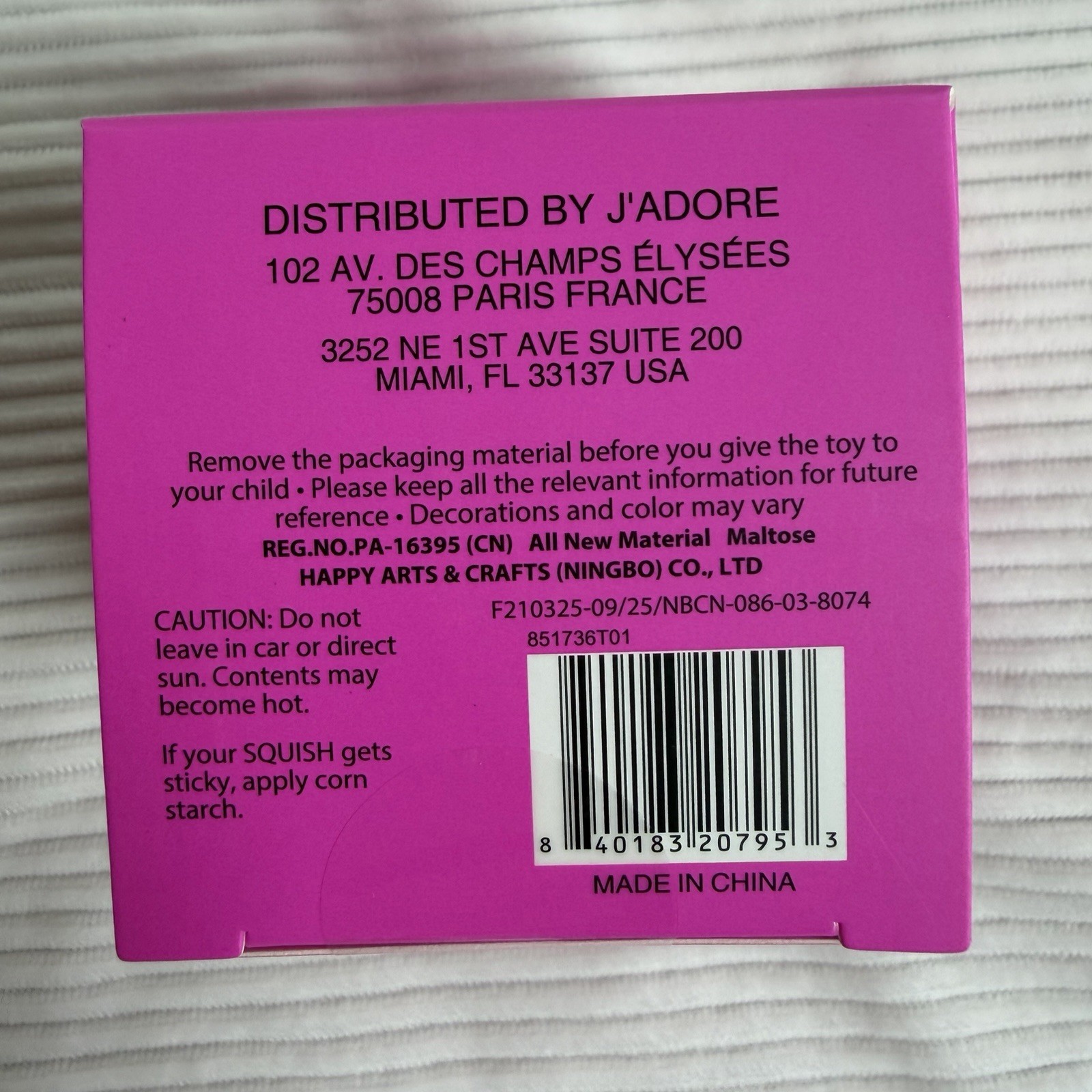 J’adore Gum Droppable Super Duper Squishy Tactile Squeeze Toy Pink Ages 3-7