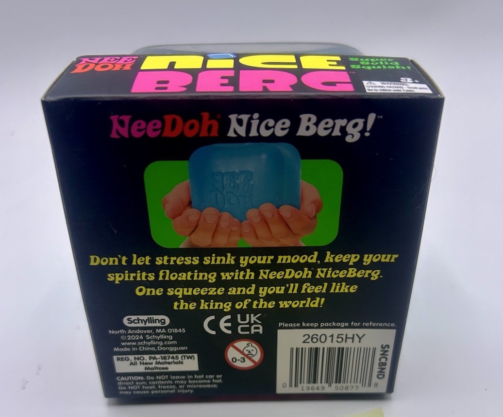 Lot Of 8 NeeDoh Nice Berg Blue XL Giant Nee Doh Niceberg Solid Squish Cubes
