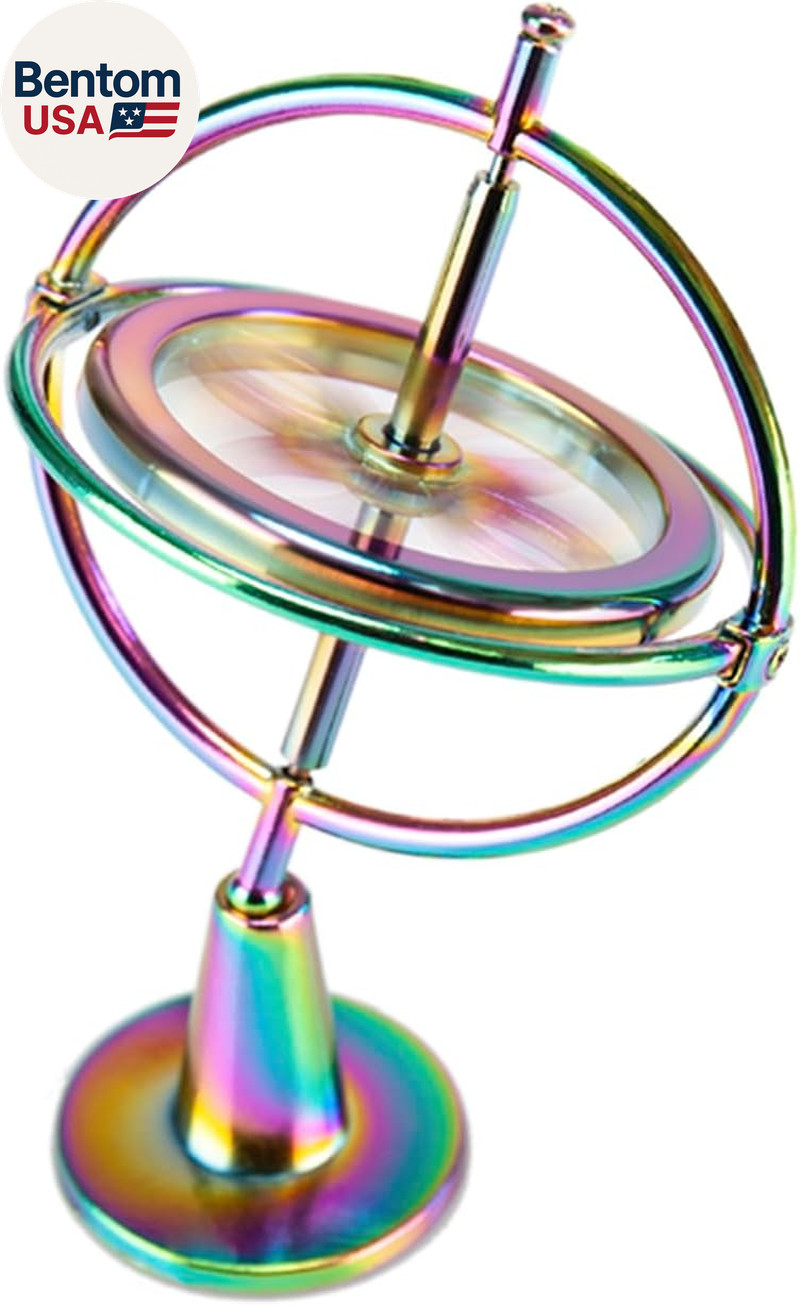 Gyroscope Toy Metal anti Gravity Rotating Desk Gyroscope Flying Motion Balance P