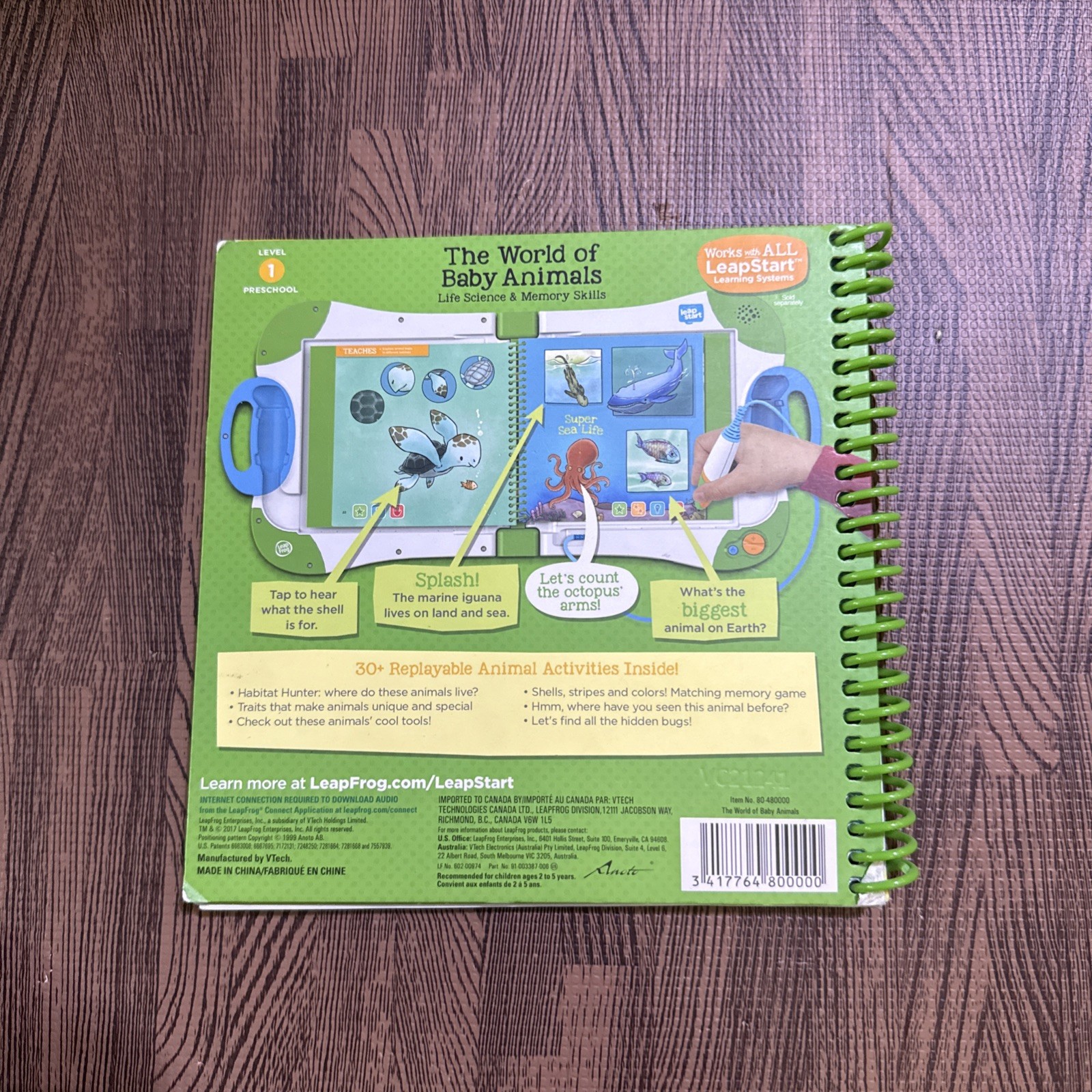 LeapFrog Leap Start Preschool book — THE WORLD OF BABY ANIMALS