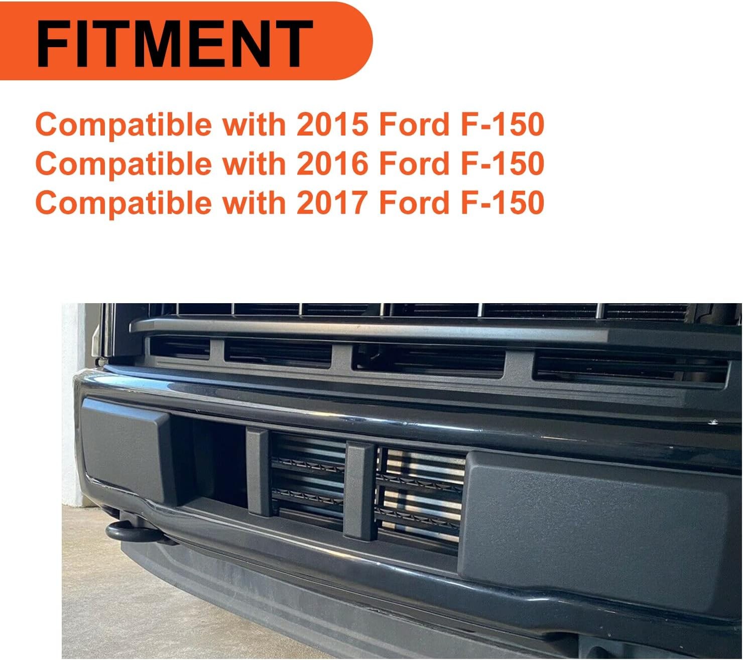 Lower Grille Compatible With 2015-2017 Ford F-150 F150 Front Bumper Lower