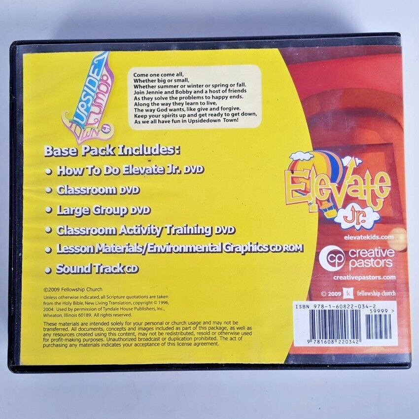 Elevate Jr Upsidedown Town Base Pack DVD CD Bible Youth Pastor Church Case Jesus