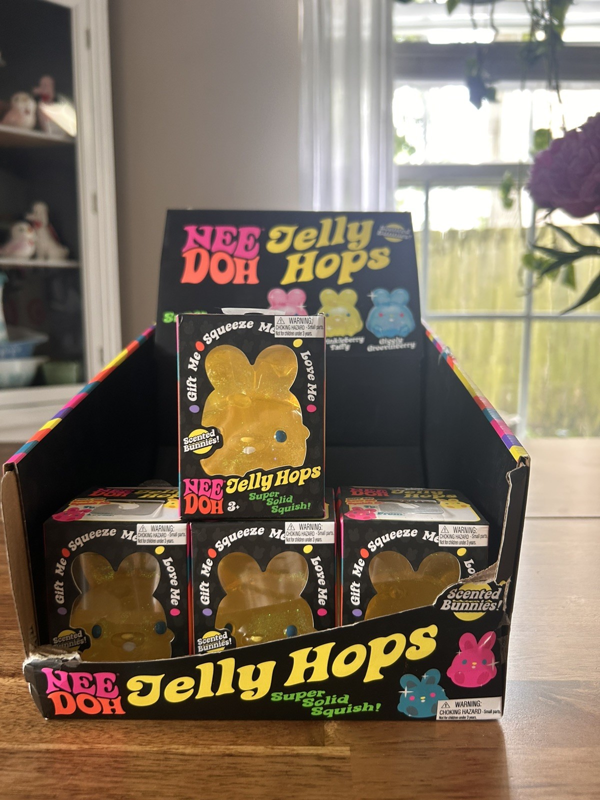 Nee Doh Jelly Hops Bunny Rare 🐰 USA Seller 🐰 Yellow NeeDoh Scented Squishy