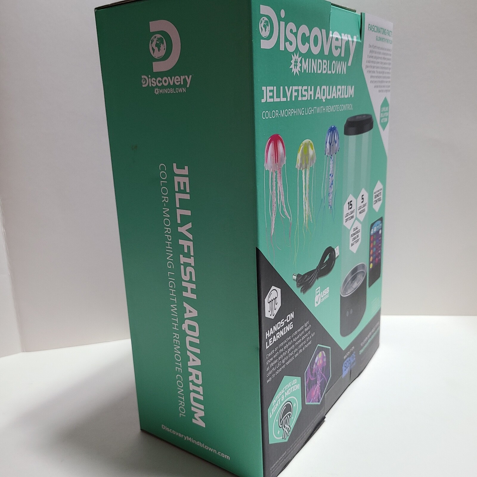 Discovery Mindblown • Jellyfish Aquarium w/Color Morphing Light & Remote Control