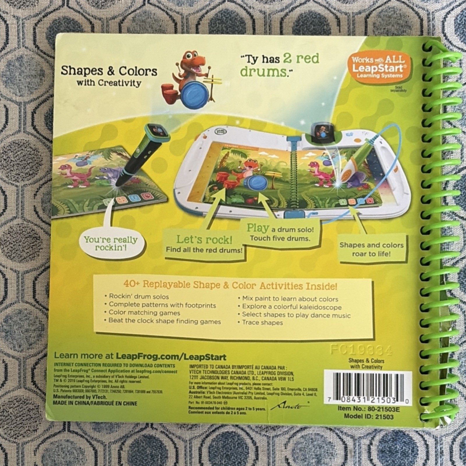LeapFrog LeapStart Shapes & Colors with Creativity Interactive Book Level 1