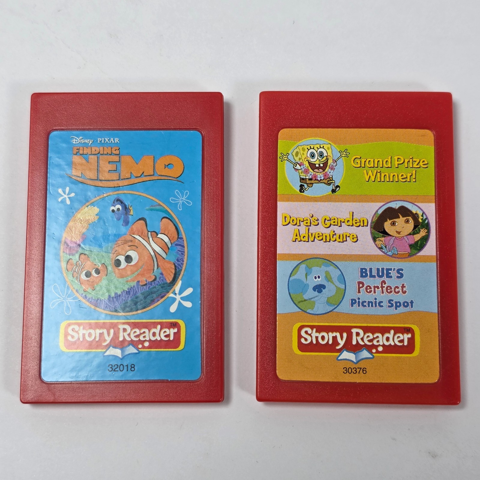 Lot 2 Story Reader Cartridges Finding Nemo Dora Blues Clues SpongeBob Tested