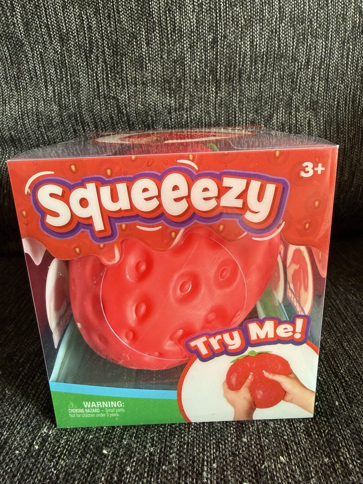 Sunny Days Jumbo Squeezy Strawberry Squishy Toy Stress Relief Sensory Fun