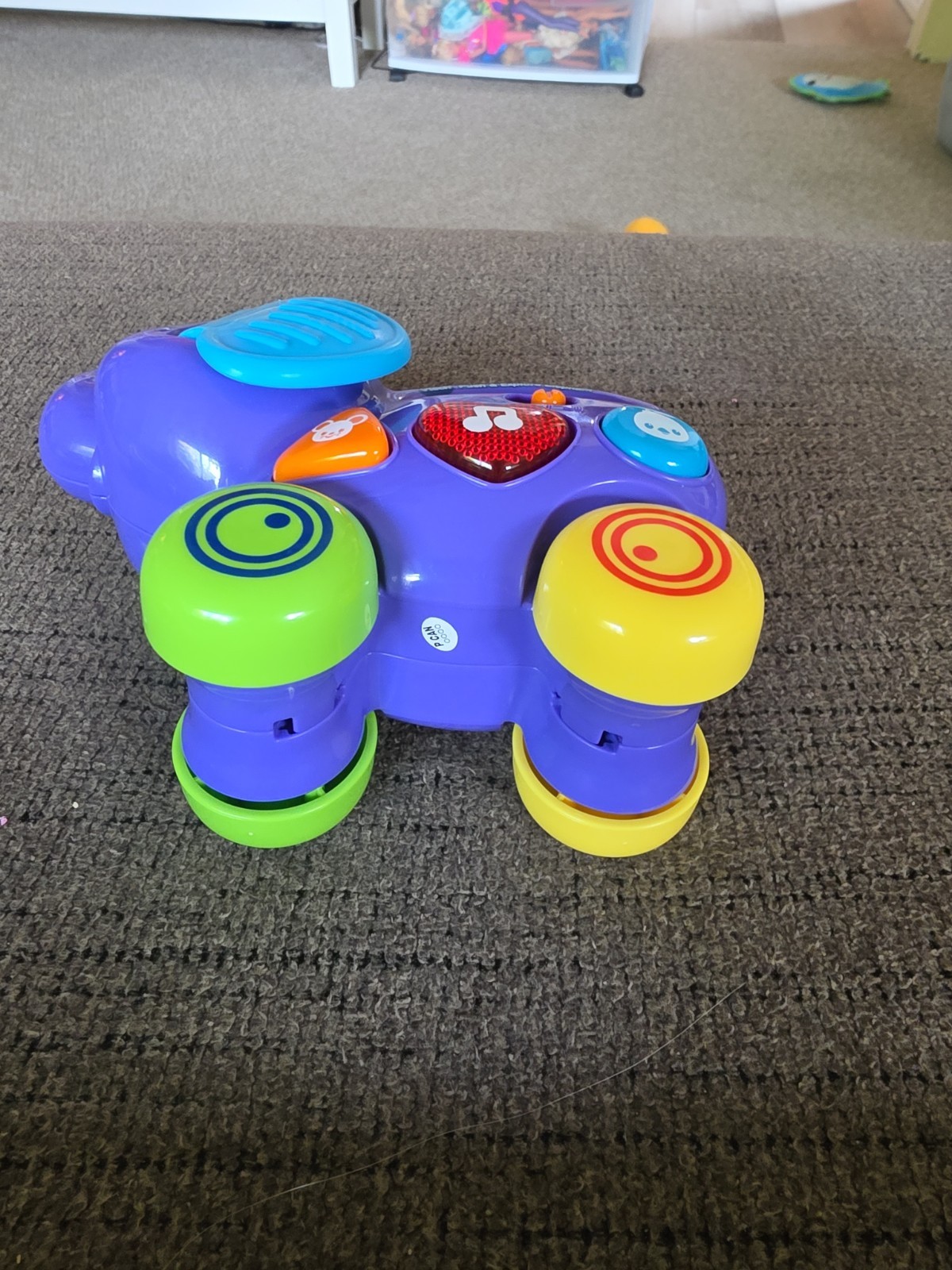 Vtech Push And Explore Elephant 6″ musical education purple lights up/sound!