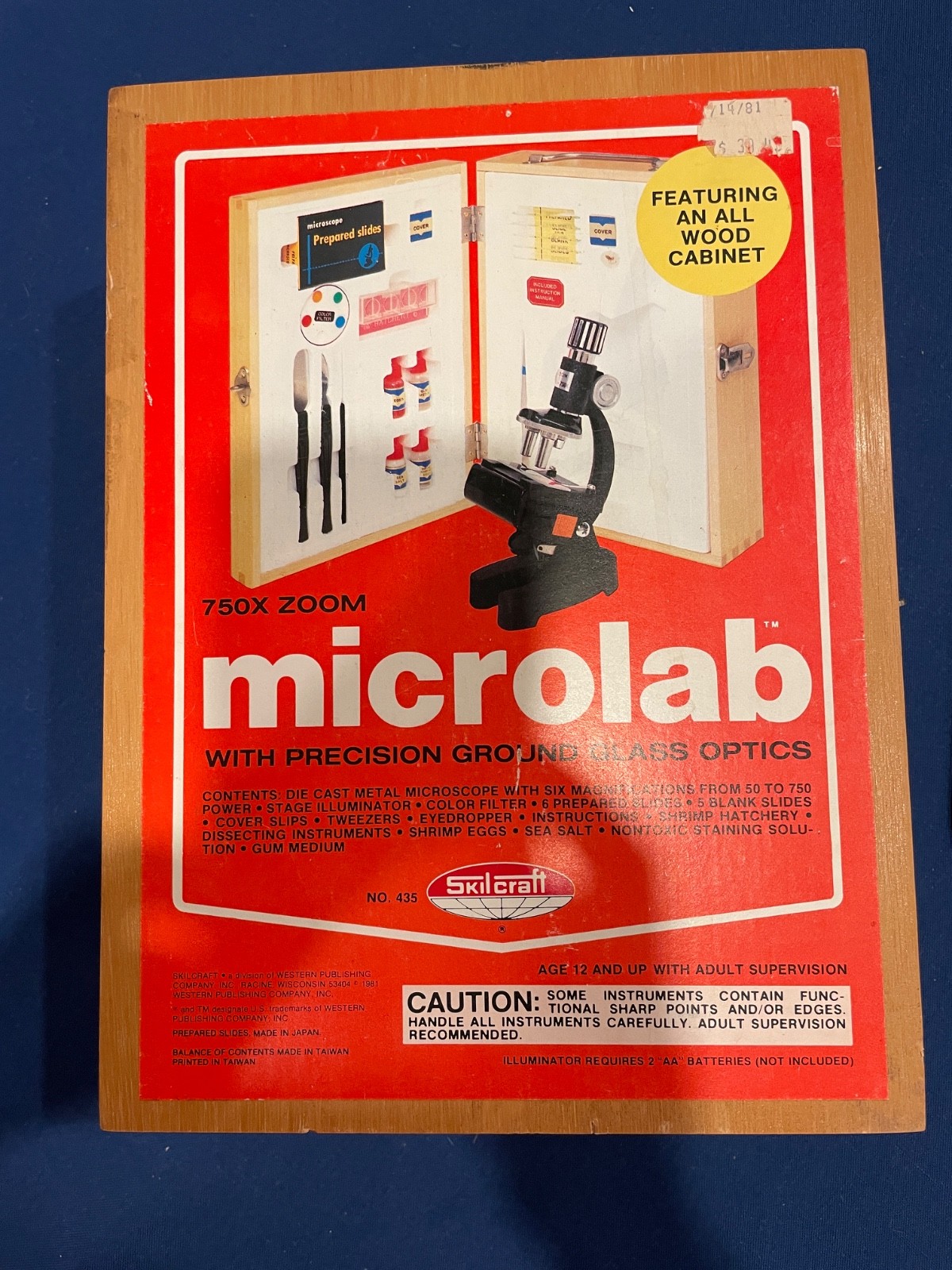 Vintage 1960’s Microlab No. 435 Skil Craft Microscope Kit