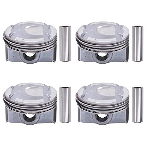 NewYall Set of 4 Engine Piston with Pin and Rings for Hyundai Accent/Veloster