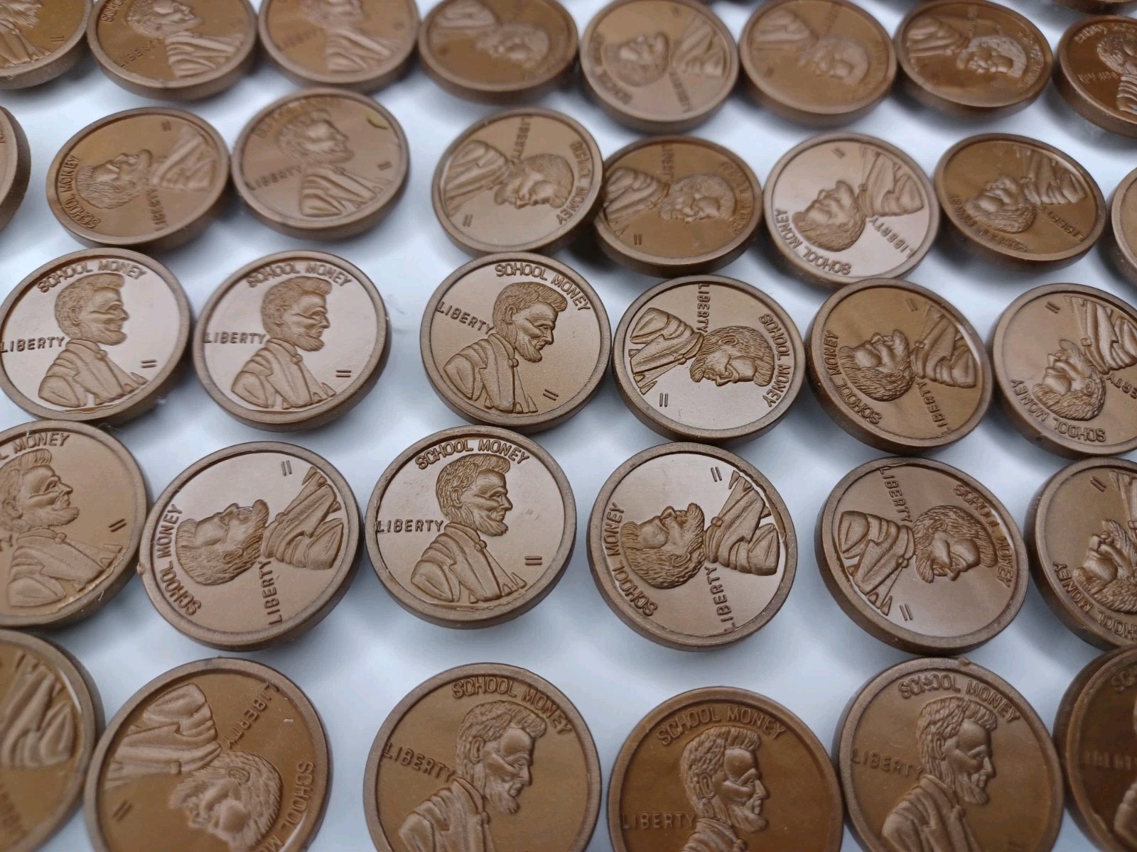 Play Money Coin Lot Of Plastic Coins With Hook & Loop For Felt Board