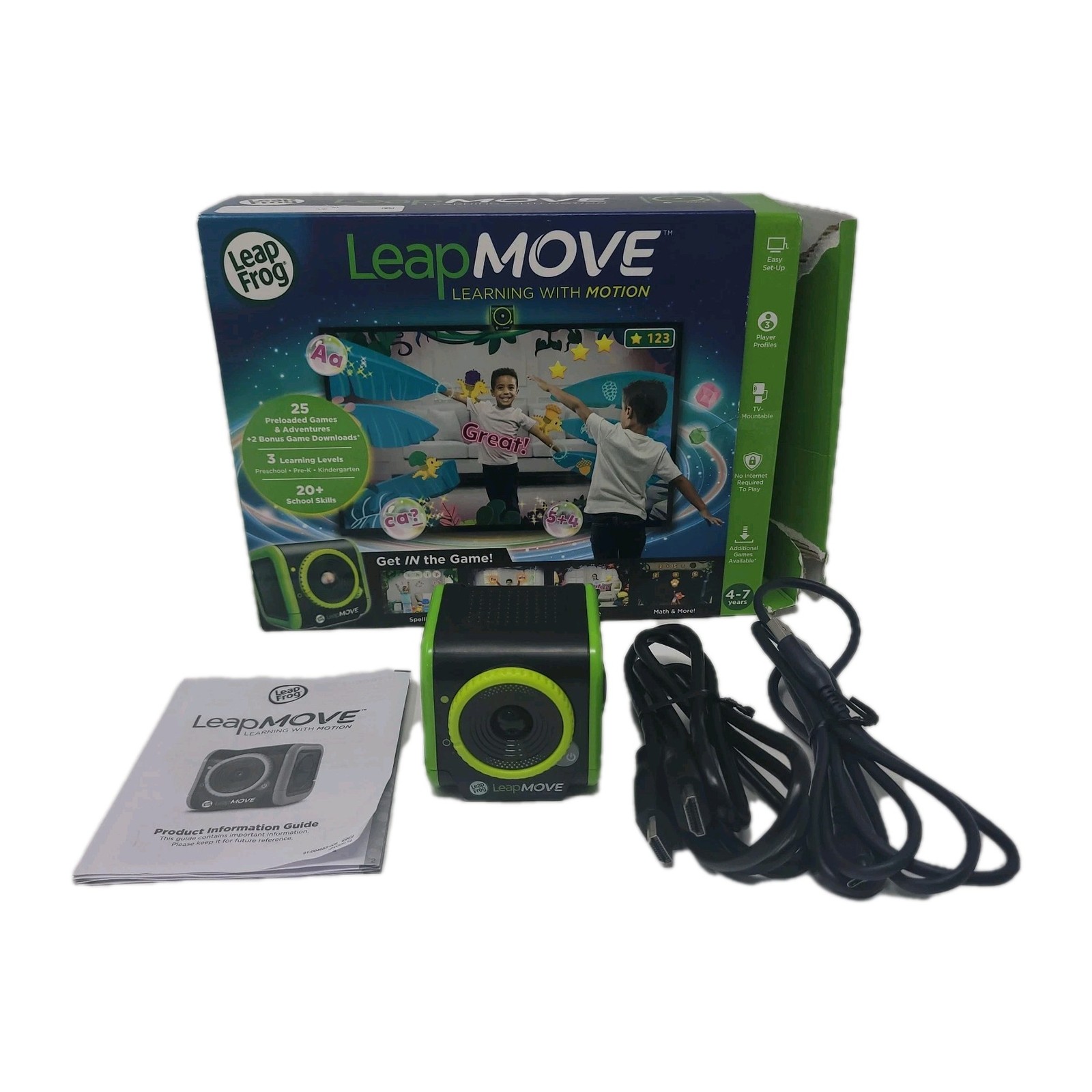 Leap Frog Leap Move Learning Console Motion Plug & Play Camera Interactive Game