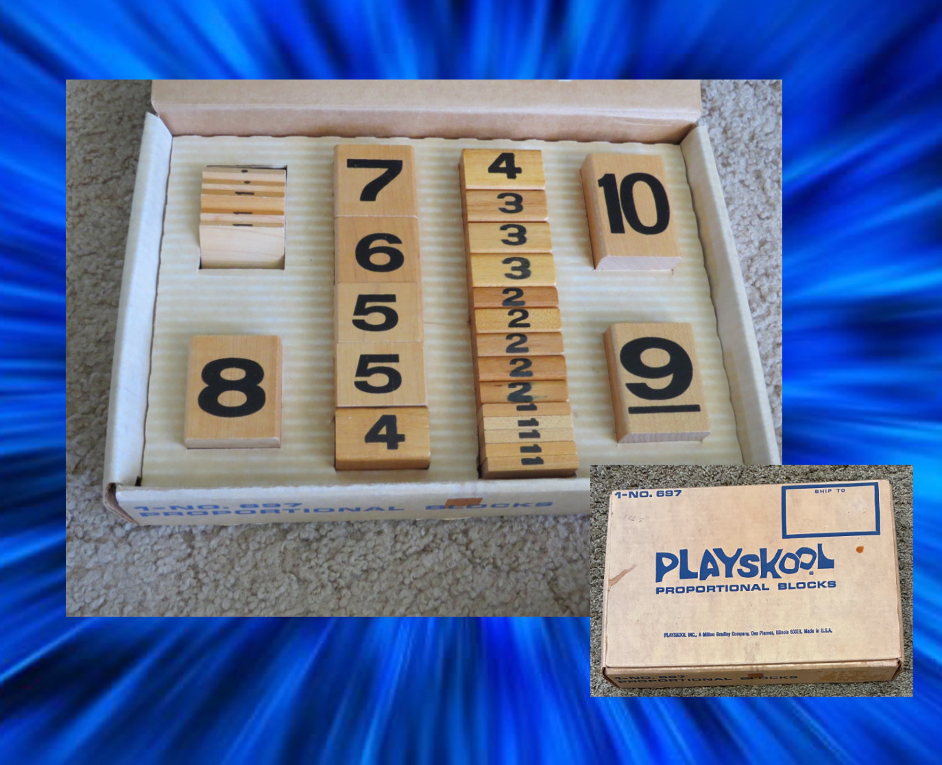 🔴 Playskool Proportional Blocks 697 Math Number Counting Lot Learning Resources
