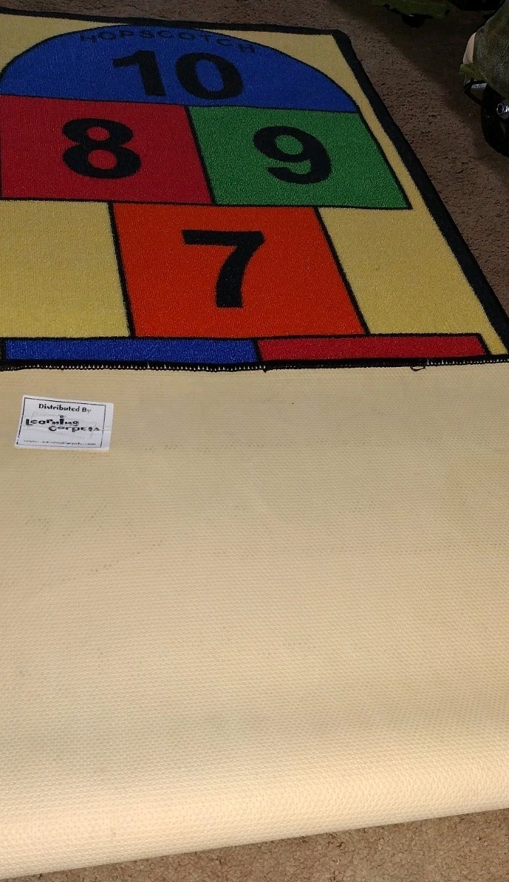 Hopscotch Rug Game Multi Color Learning Carpet Educational Kids Floor Mat
