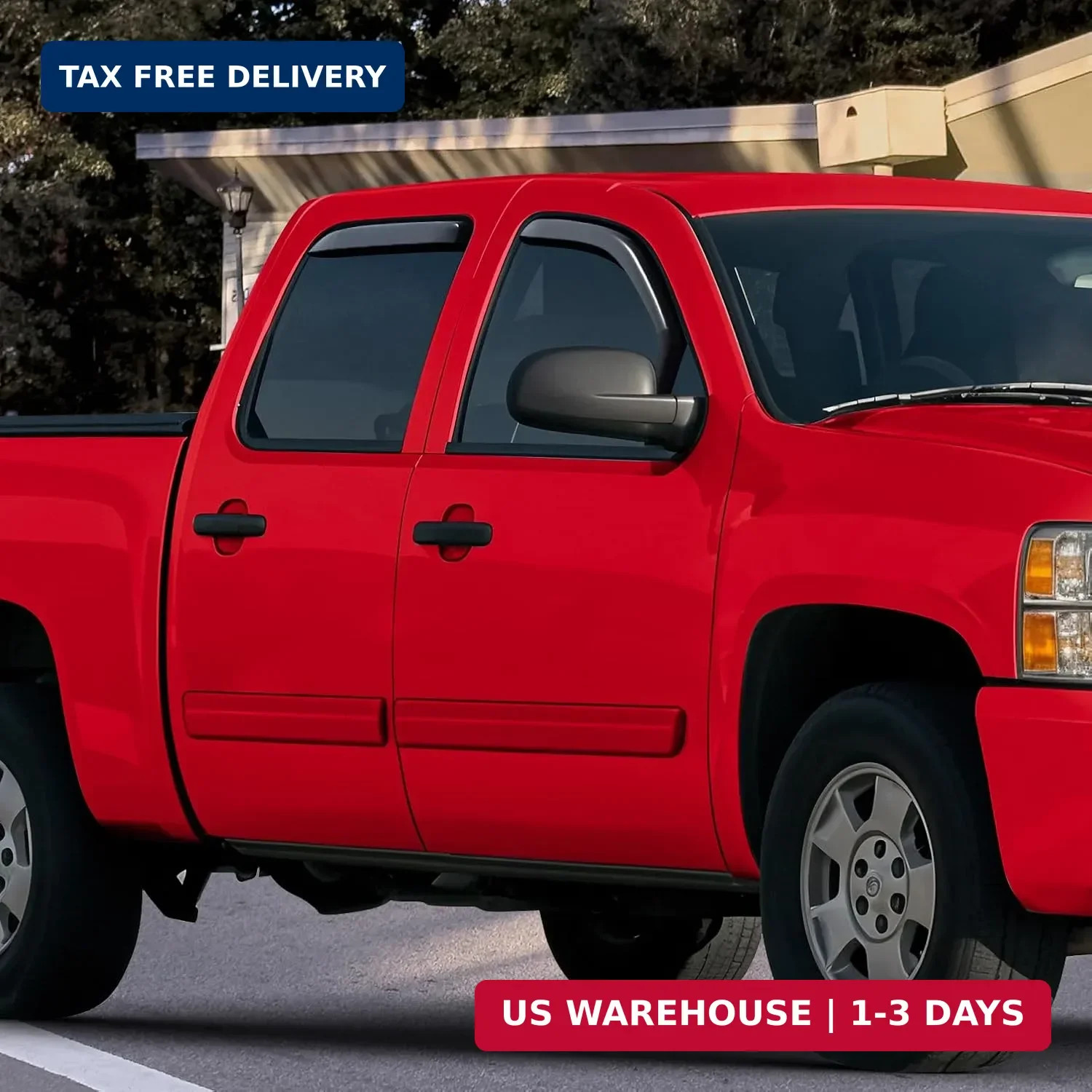 Voron Glass in-Channel Extra Durable Rain Guards for Trucks Chevrolet (Chevy) Si