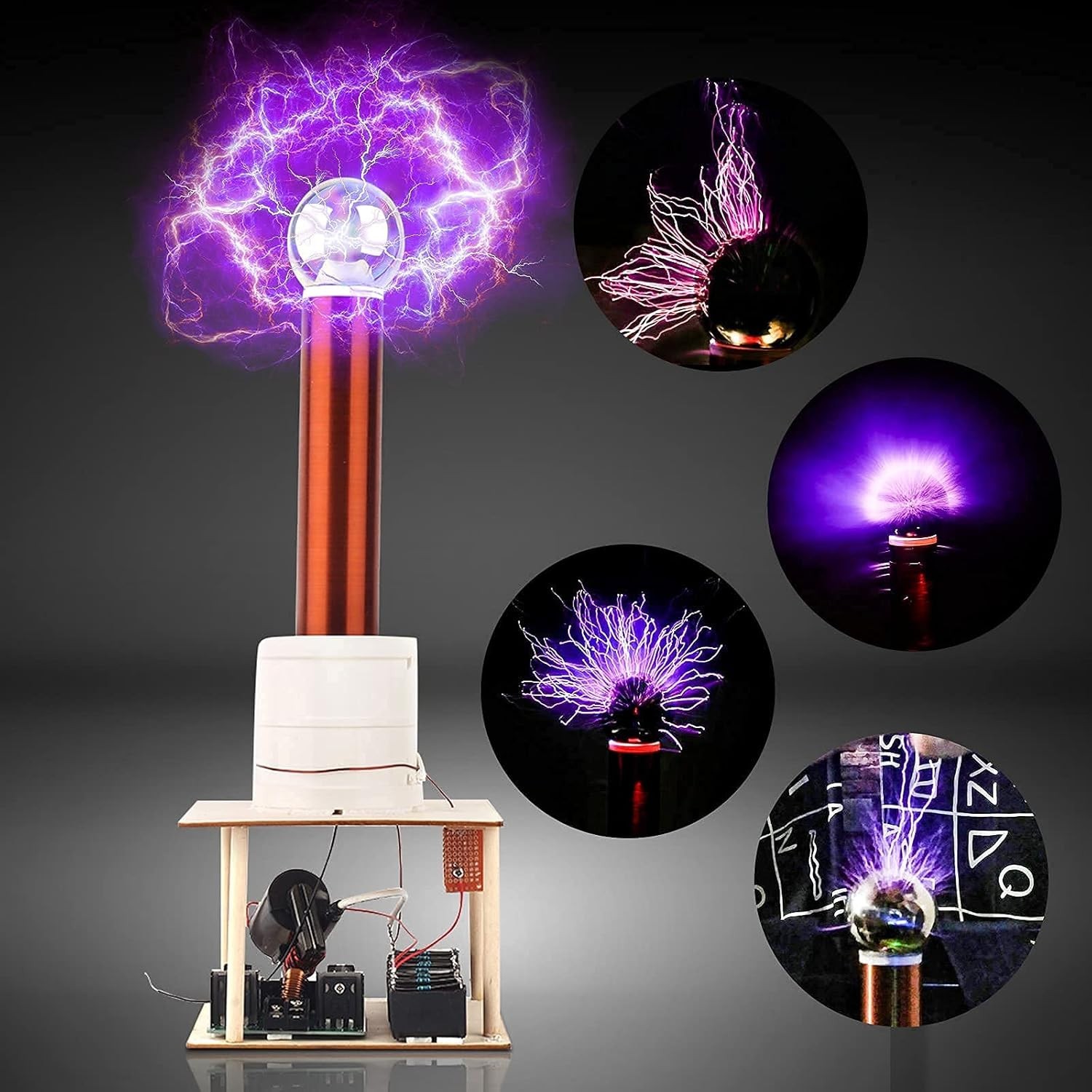 Tesla Coil DIY Kit, Touchable Plasma Ball Spark Gap Arc Generator for Physics…
