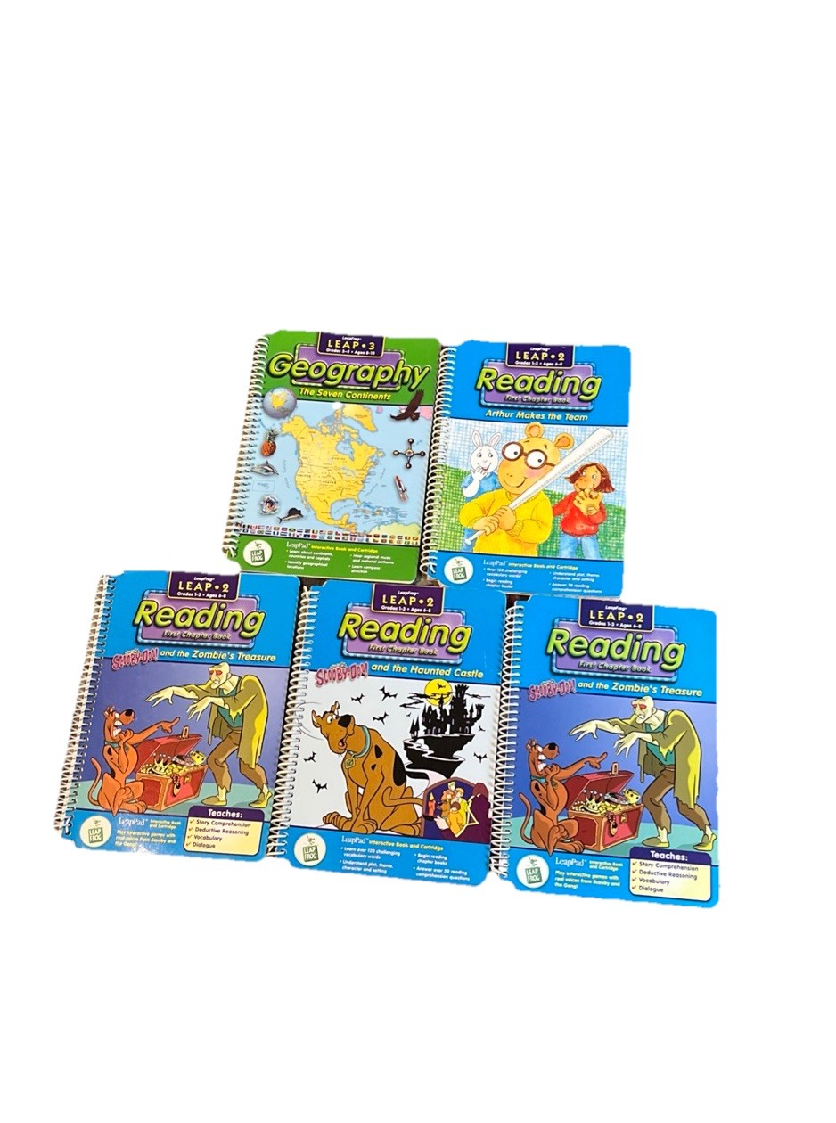 LeapFrog LeapPad Book Lot of 5 Books-no Cartridges Ages 6-10 (LB046)
